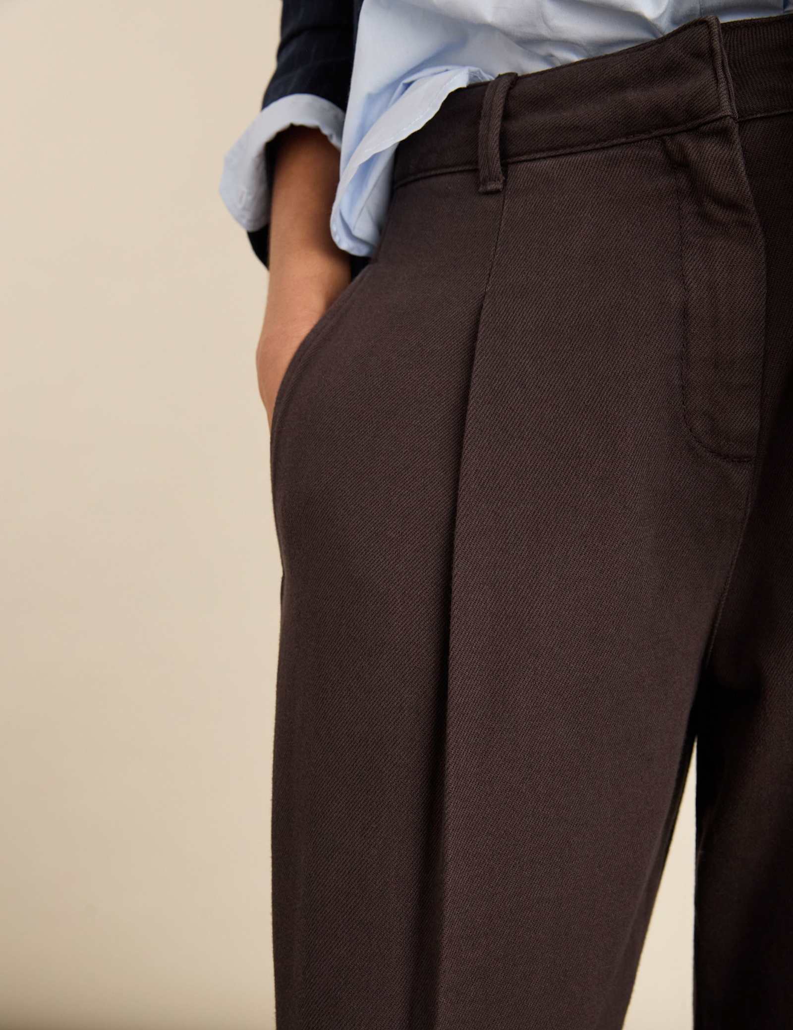 Pure Cotton Wide Leg Trousers - image 4