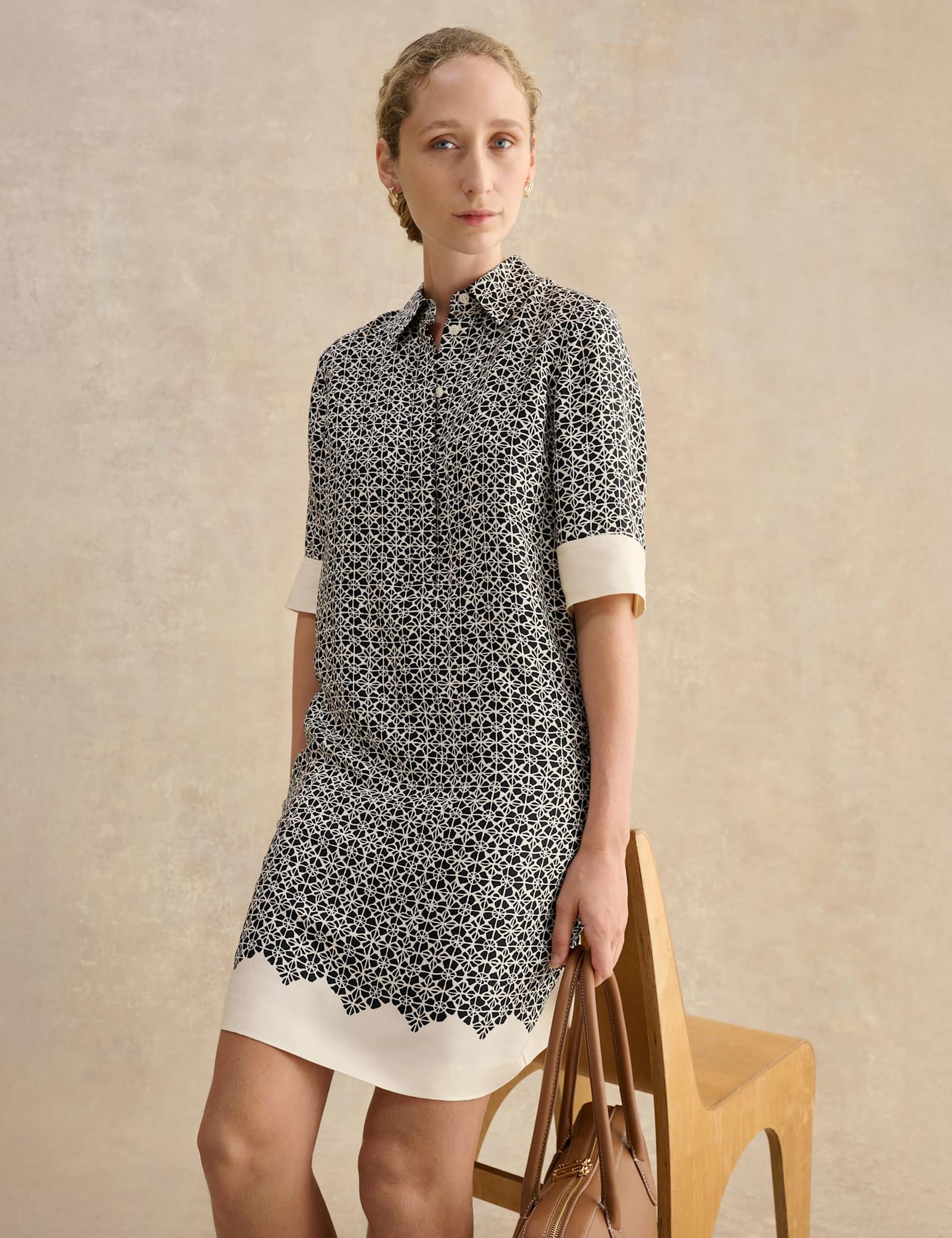 Geometric Mini Shift Dress - image 5