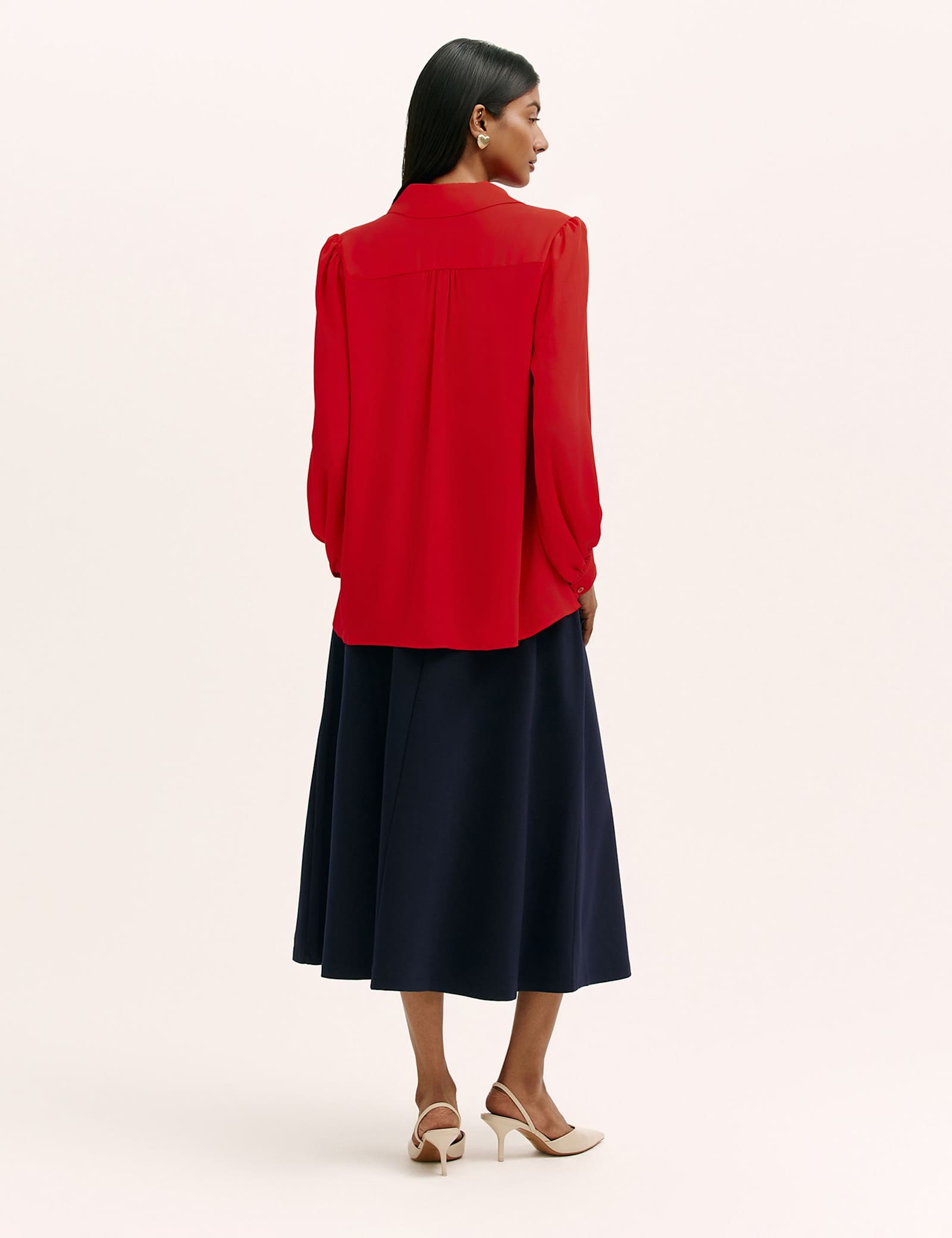 Chiffon Collared Button Through Blouse - image 4