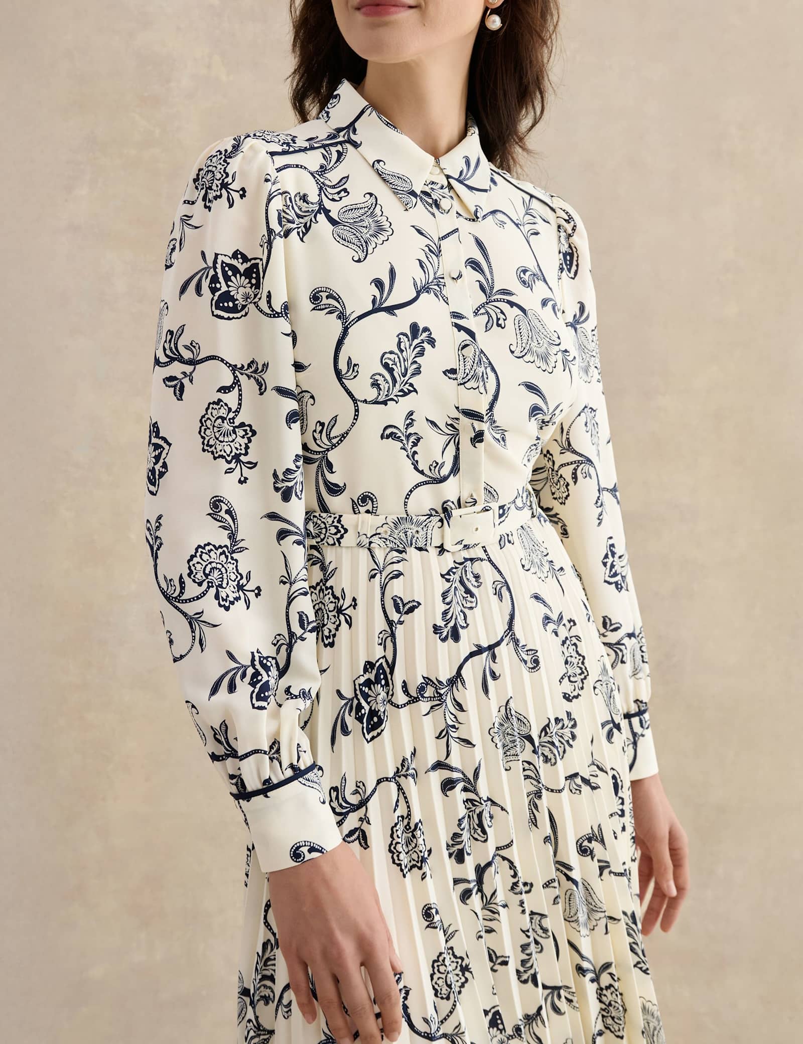 Floral Midi Shirt Dress - image 3