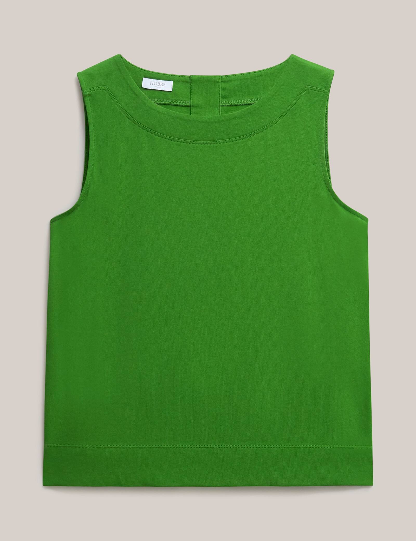 Pure Cotton Button Detail Vest Top - image 1