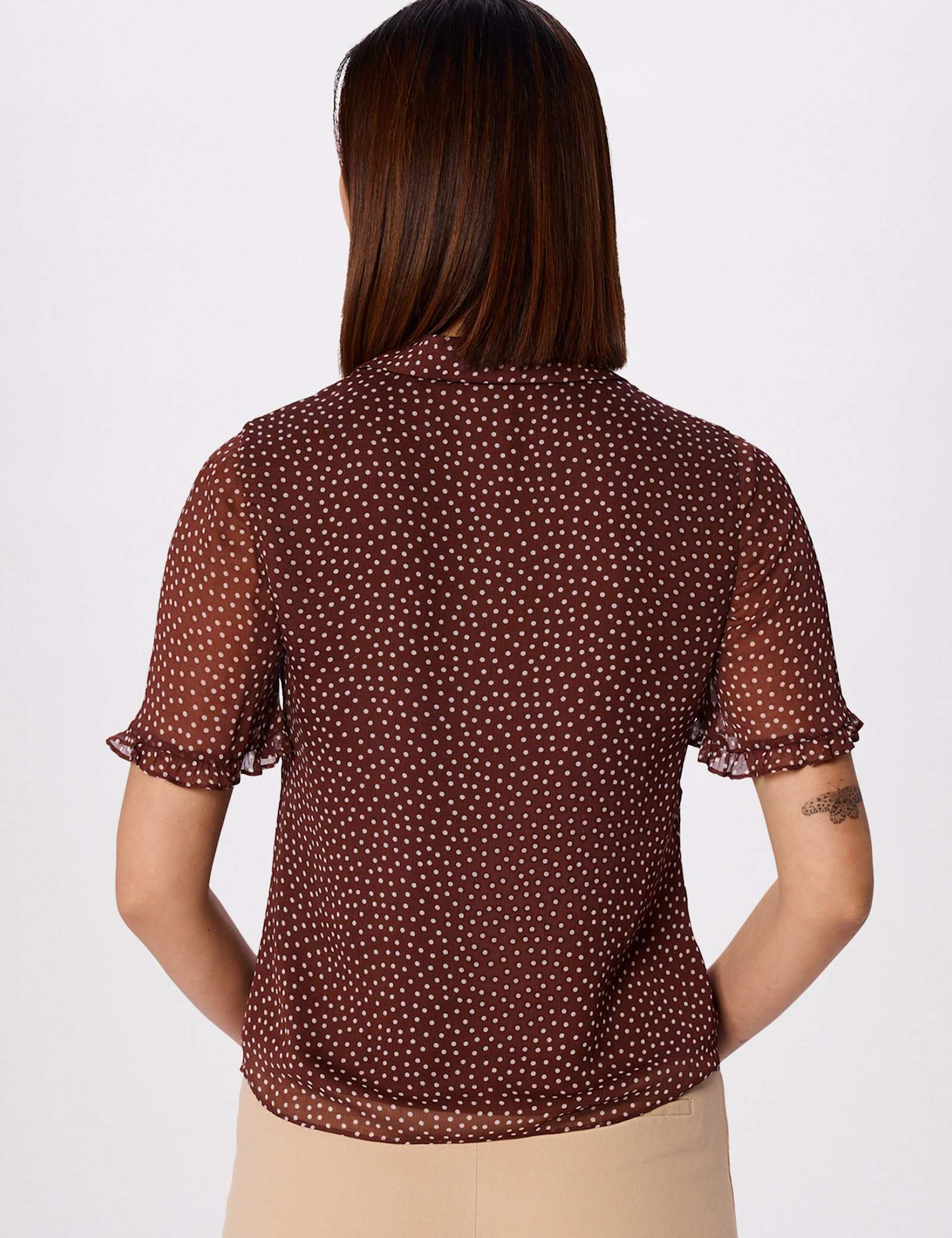 Polka Dot Collared Shirt - image 5