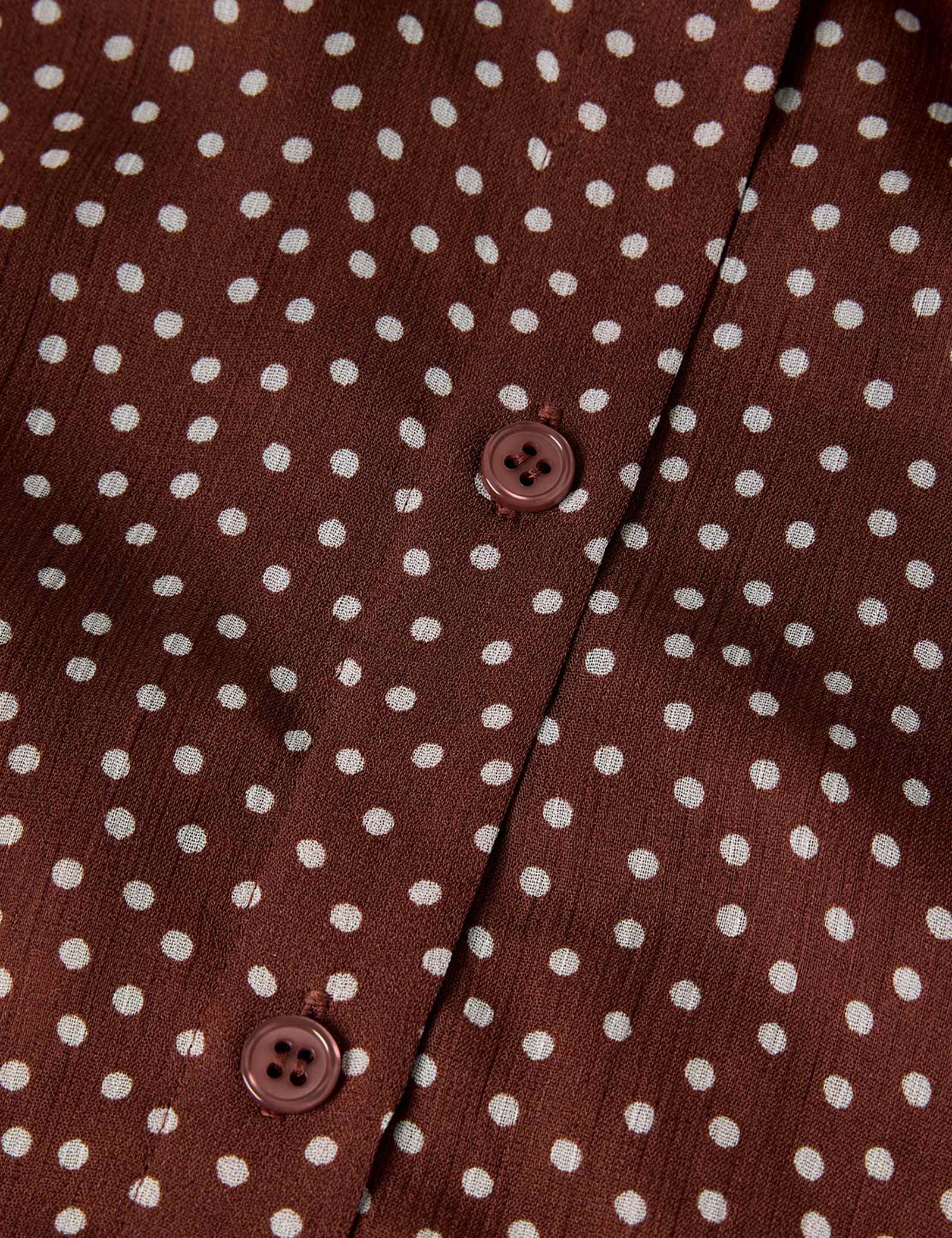 Polka Dot Collared Shirt - image 3