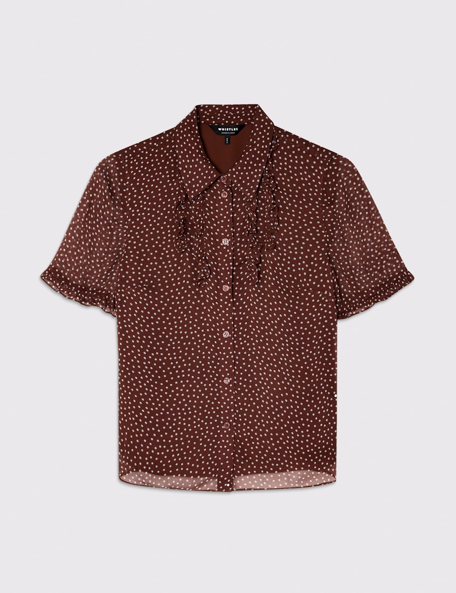 Polka Dot Collared Shirt - image 1
