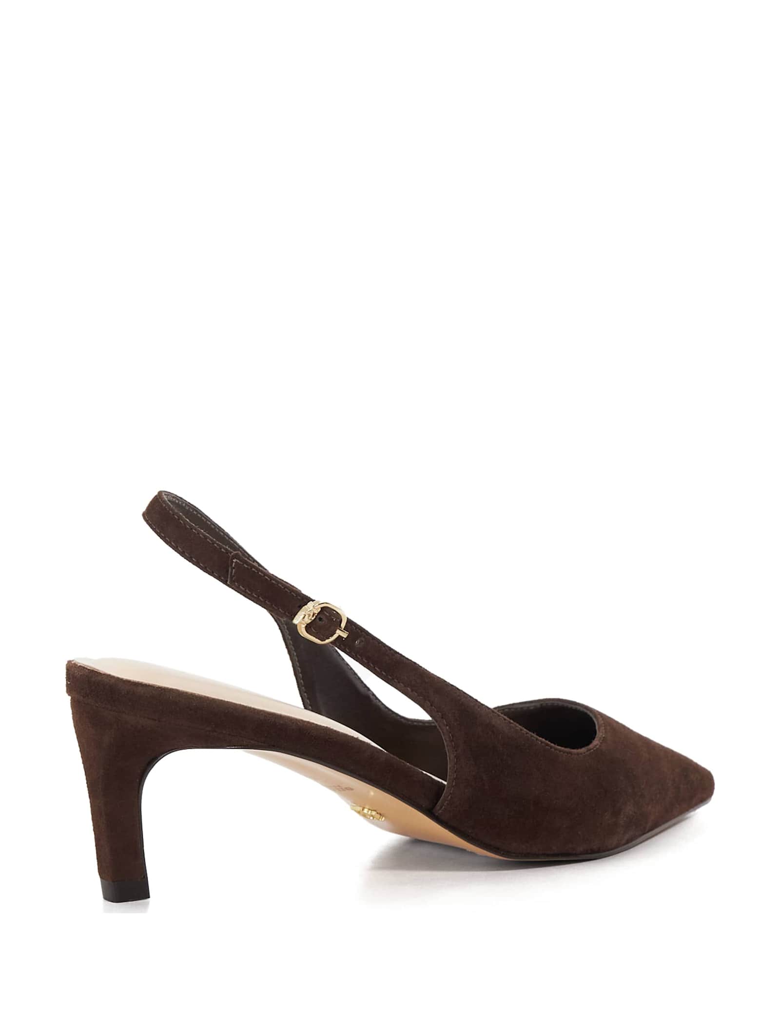 Suede Kitten Heel Slingback Shoes - image 5
