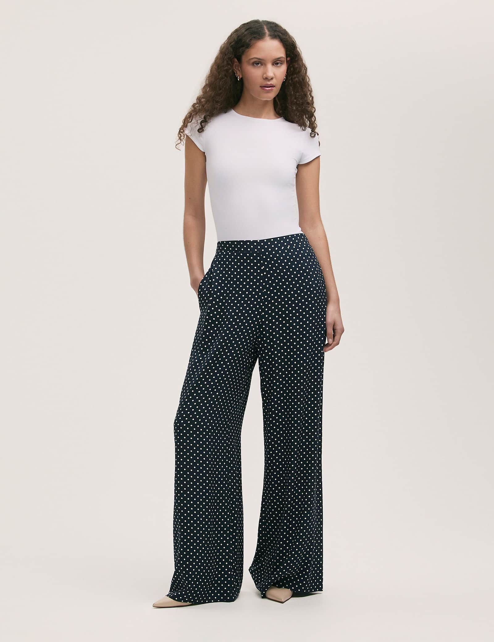 Polka Dot Wide Leg Trousers - image 2