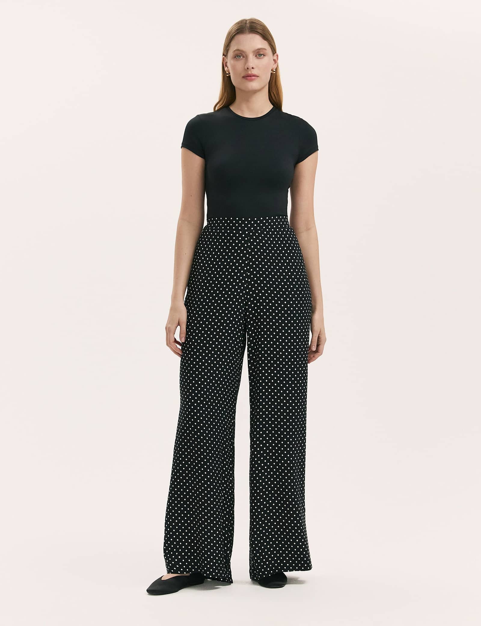 Polka Dot Wide Leg Trousers - image 1