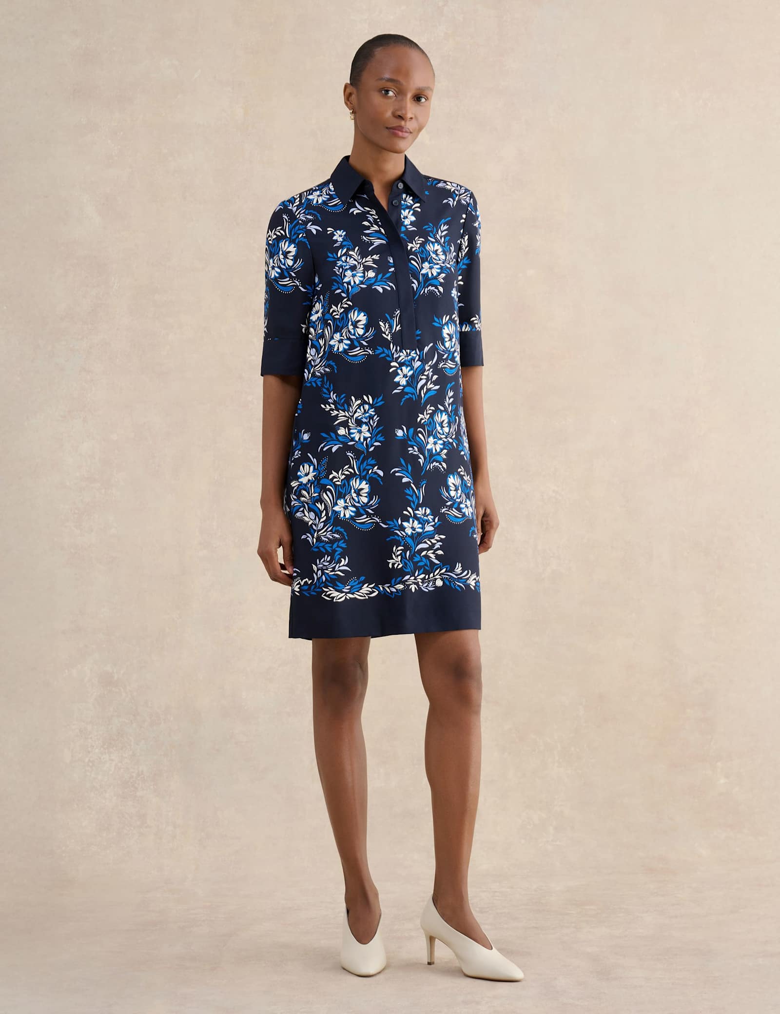 Floral Mini Shirt Dress - image 2