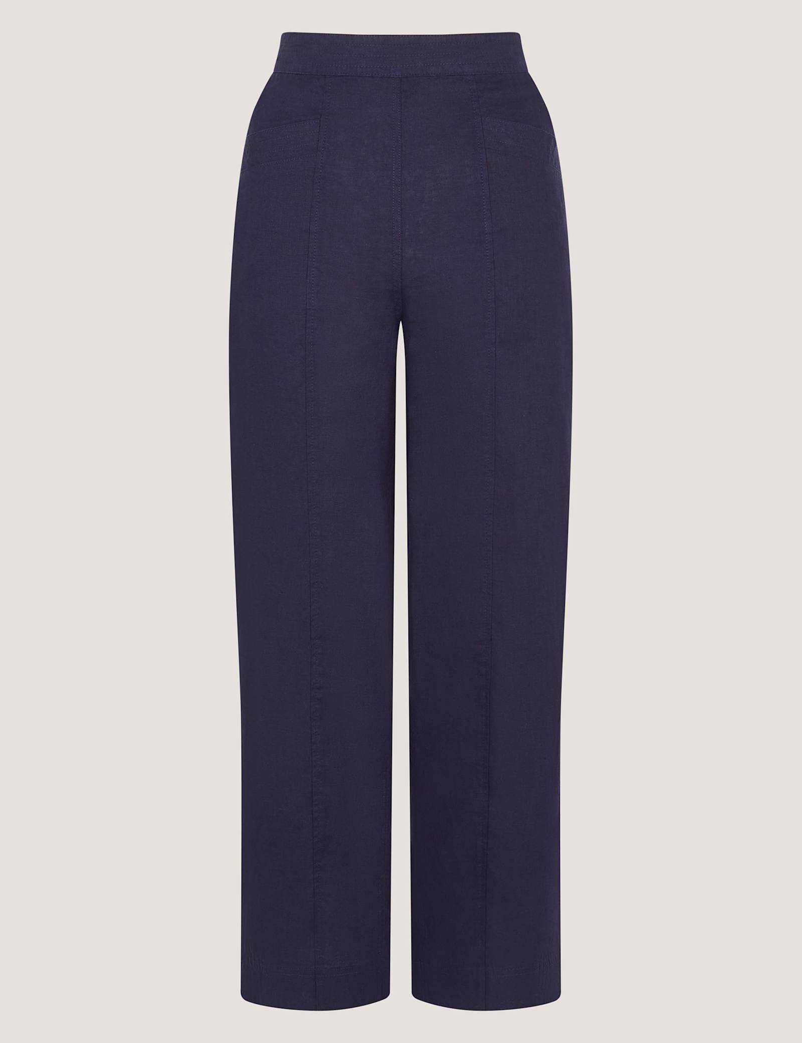 Pure Linen Straight Leg Trousers - image 2