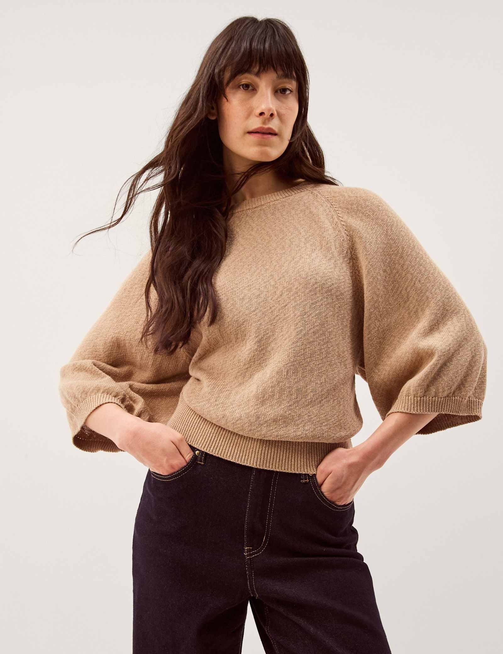 Cotton Rich Wide Sleeve Jumper - image 3