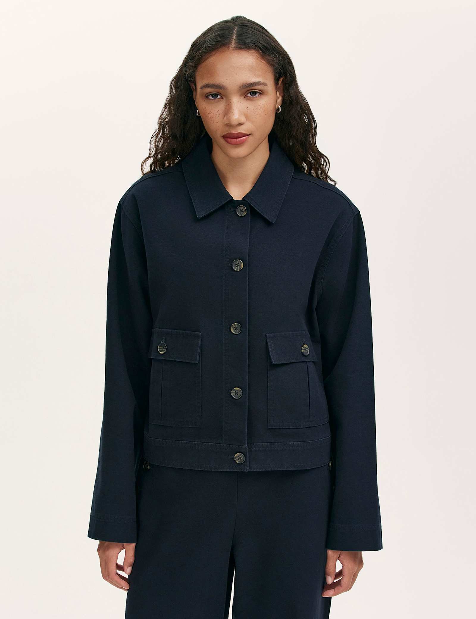 Canvas Collared Utility Jacket - image 4