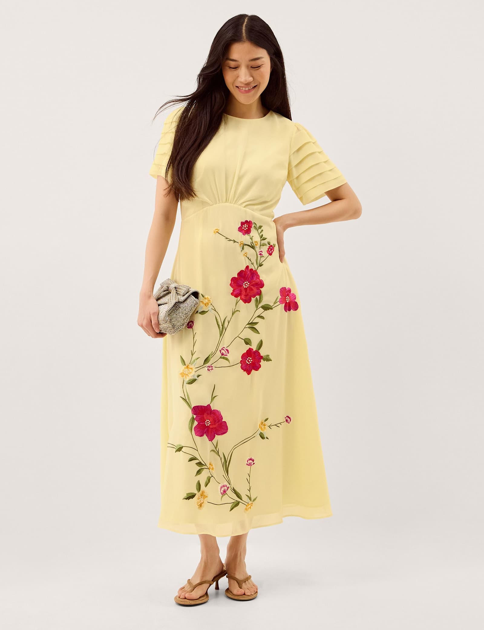 EmbroideredMidi Tea Dress - image 2