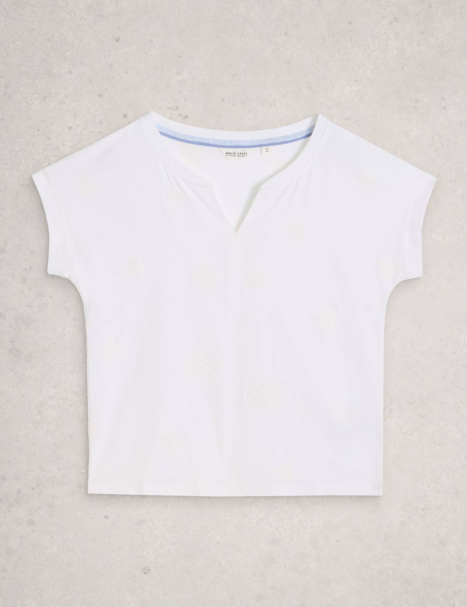 Pure Cotton Embroidered T-Shirt - image 1