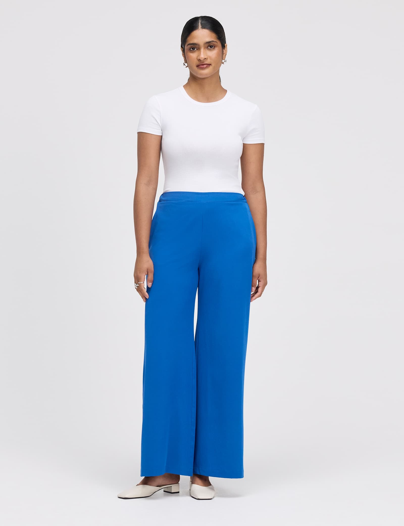 Elasticated Waist Wide Leg Trousers - image 3