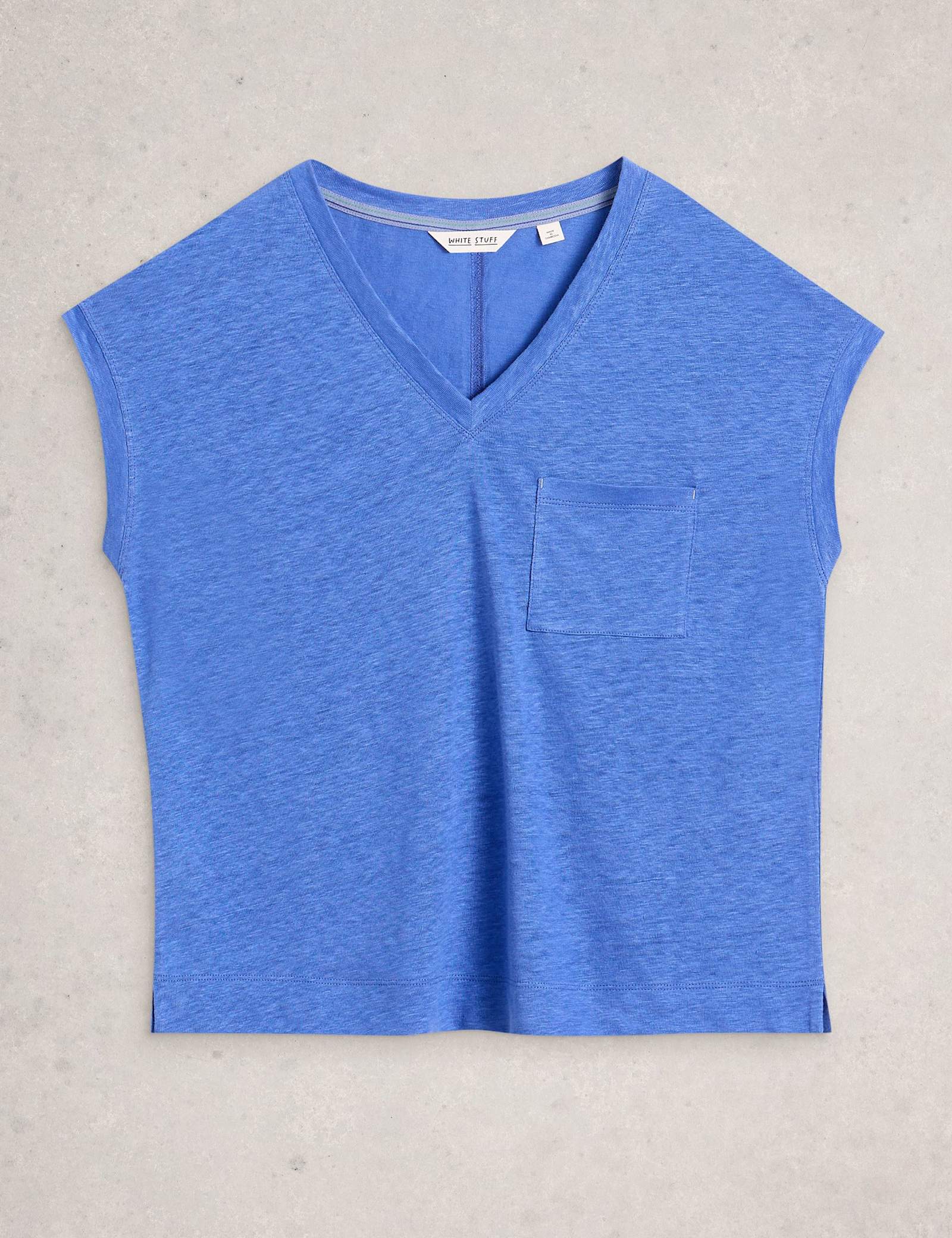 Pure Linen V-Neck T-Shirt - image 1