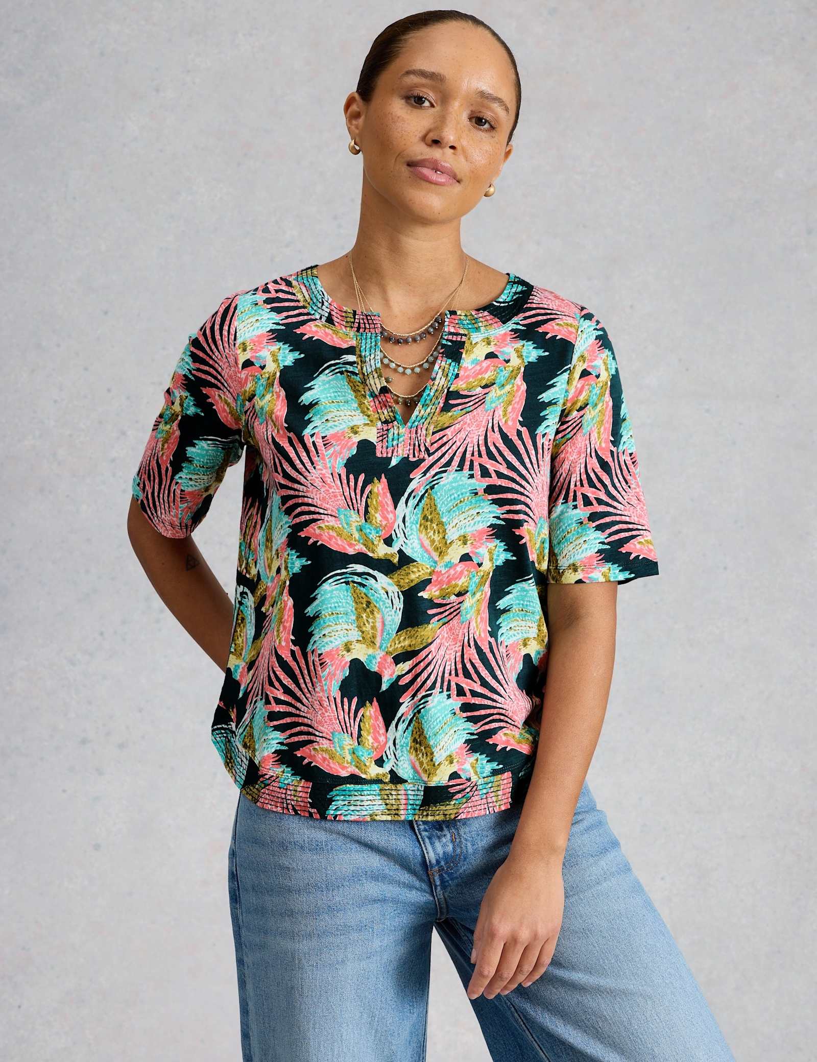 Pure Cotton Embroidered Top - image 5