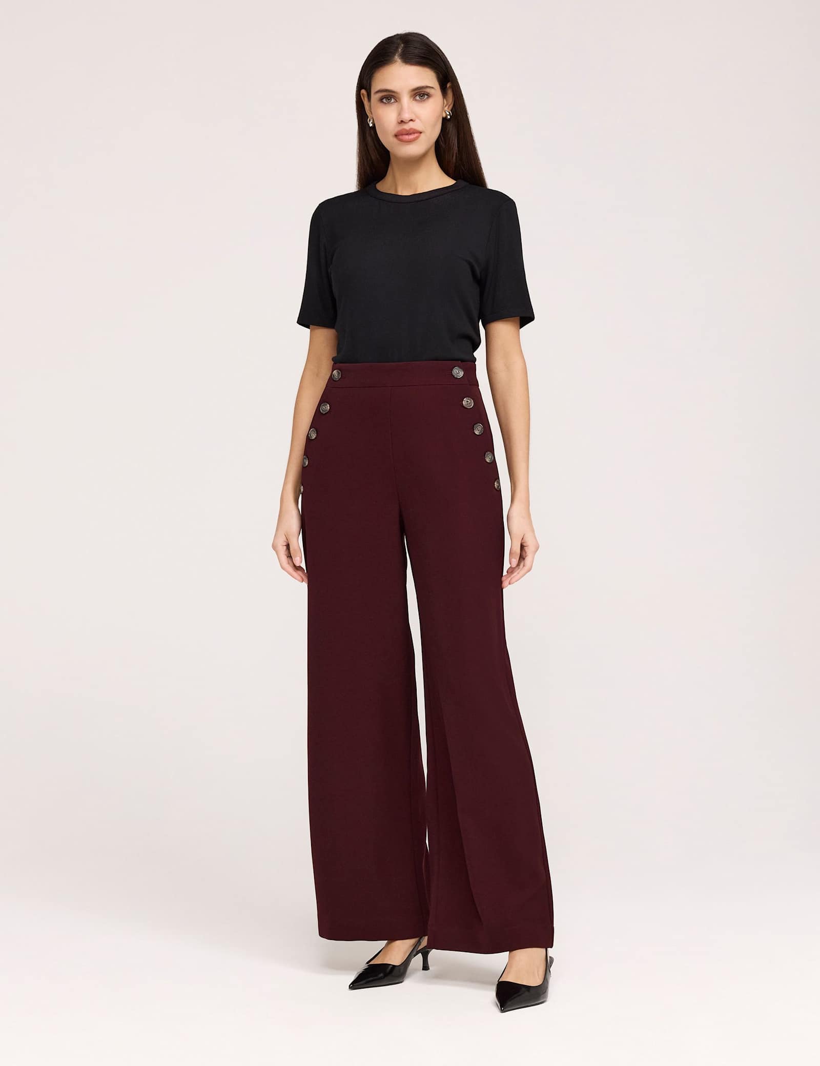 Twill Wide Leg Trousers - image 1