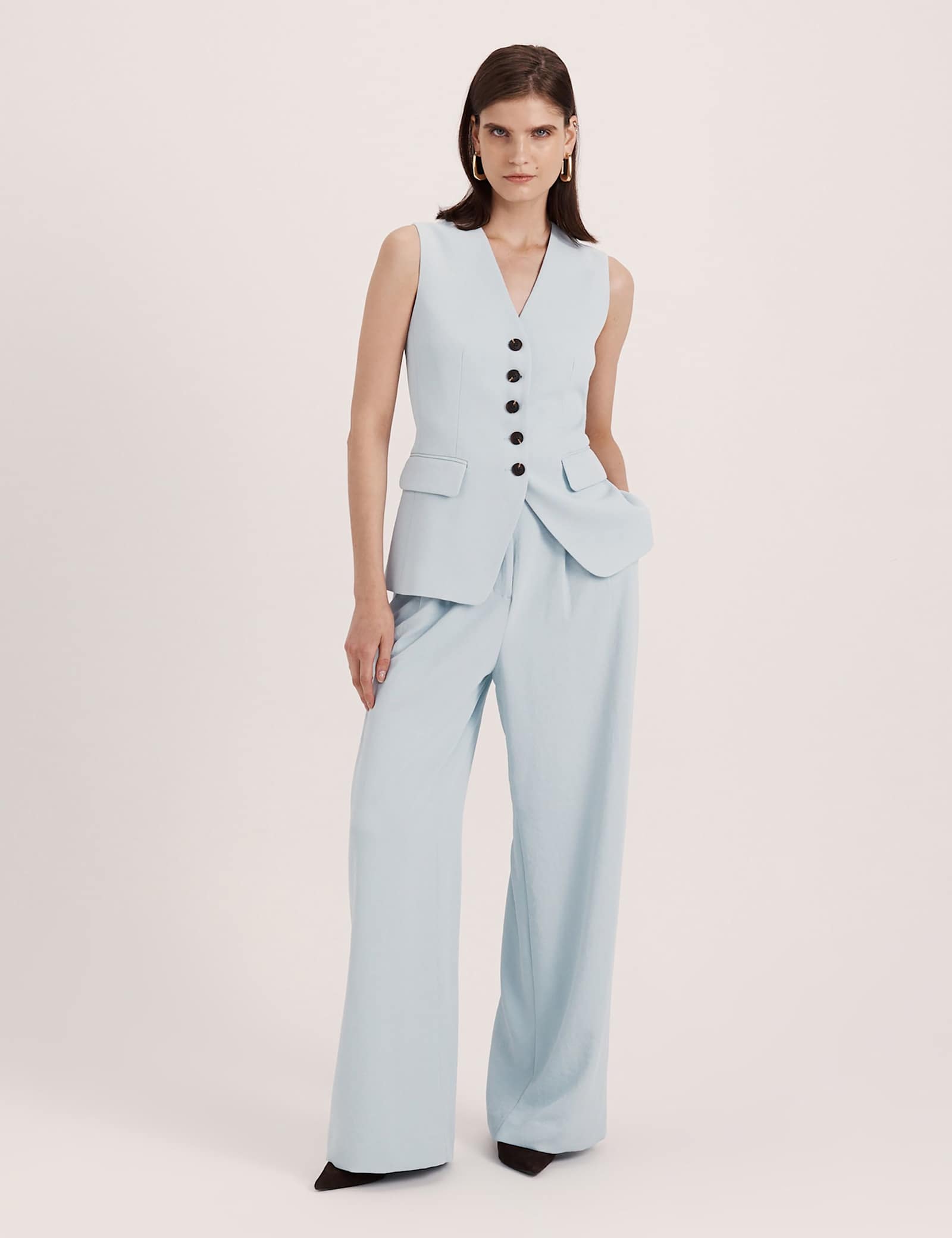 Relaxed Longline Vest Waistcoat - image 5