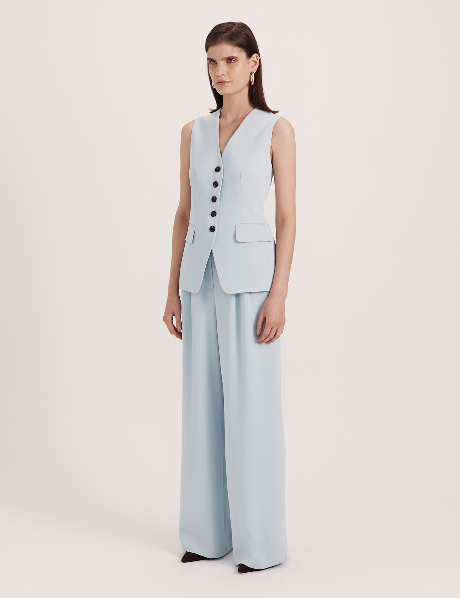 Relaxed Longline Vest Waistcoat - image 4