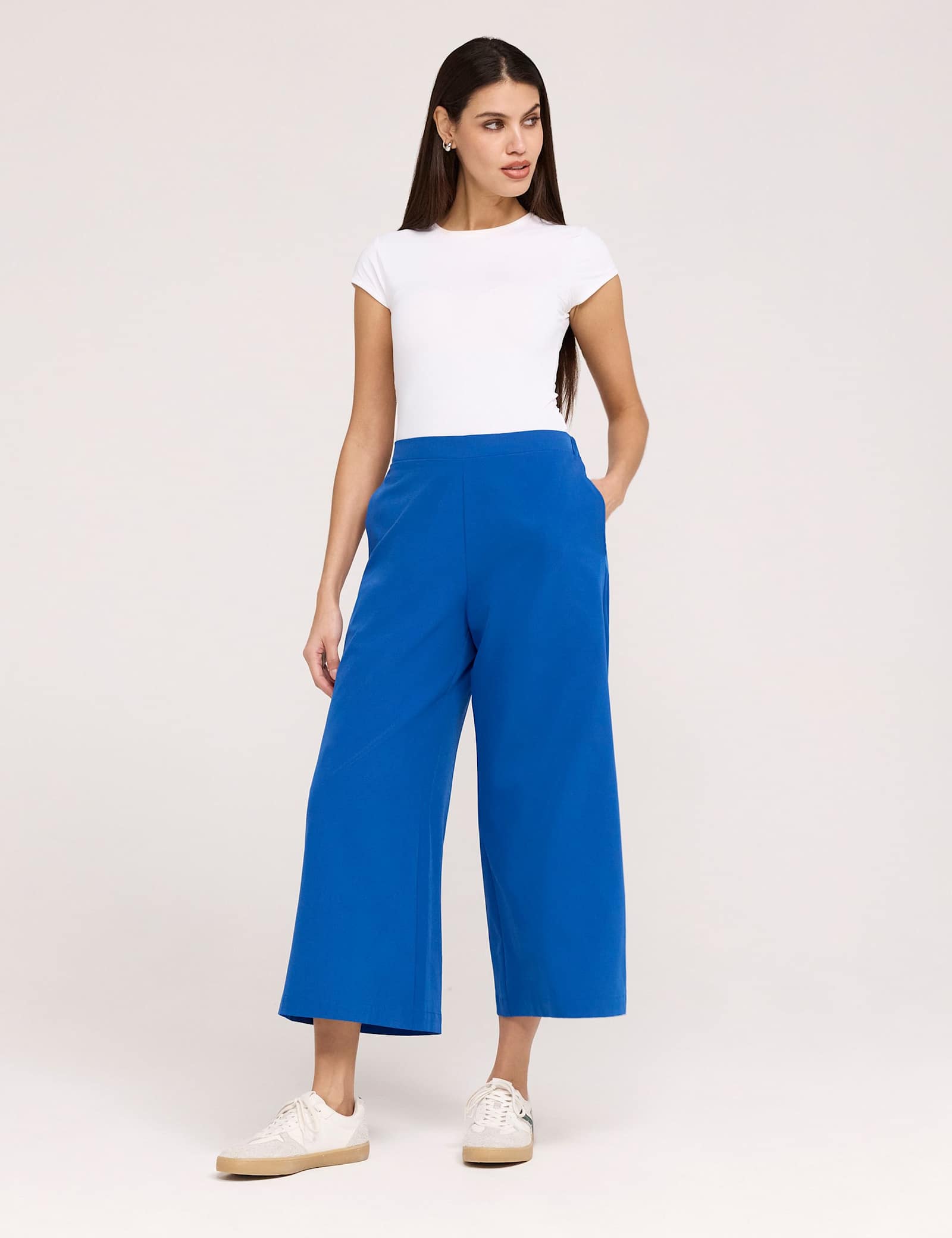 Wide Leg Cropped Trousers - image 1
