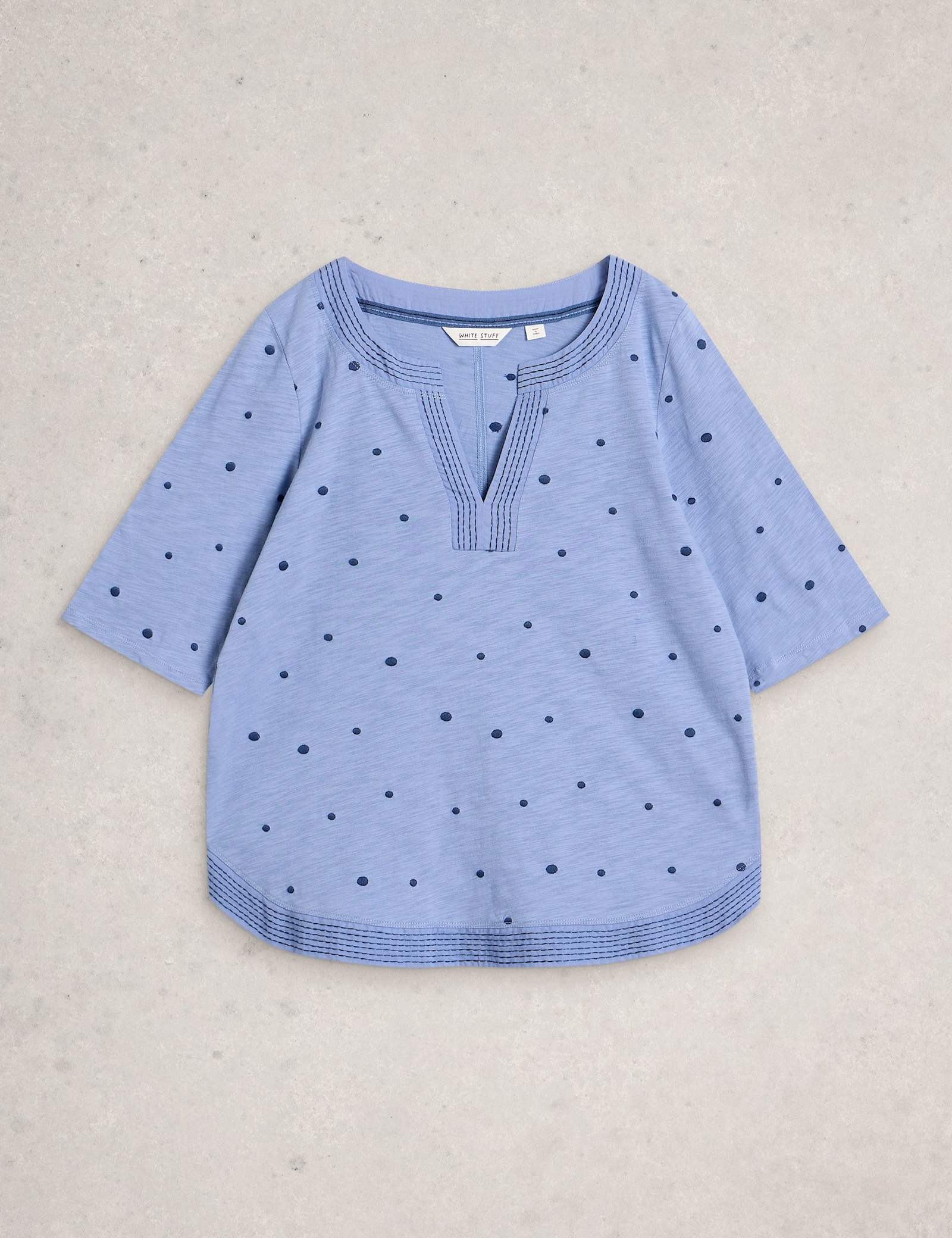 Pure Cotton Embroidered T-Shirt - image 1