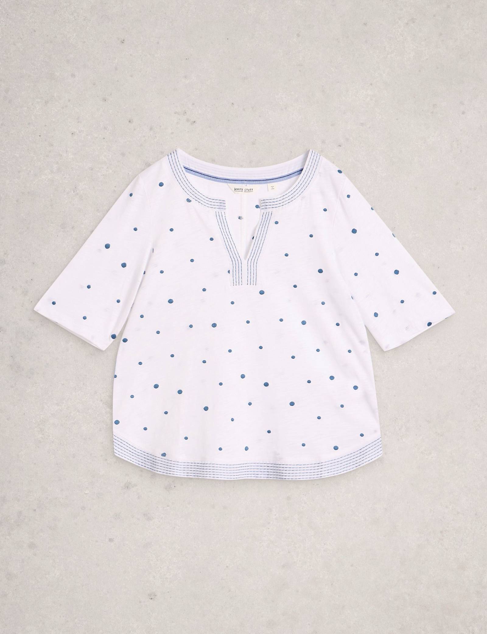 Pure Cotton Embroidered T-Shirt - image 2
