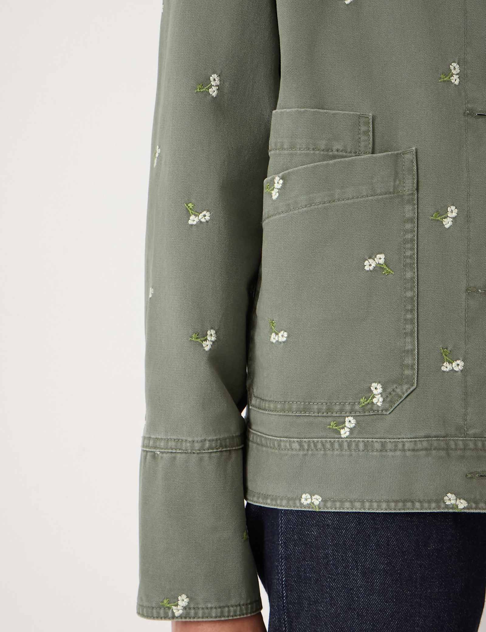 Pure Cotton Embroidered Utility Jacket - image 3