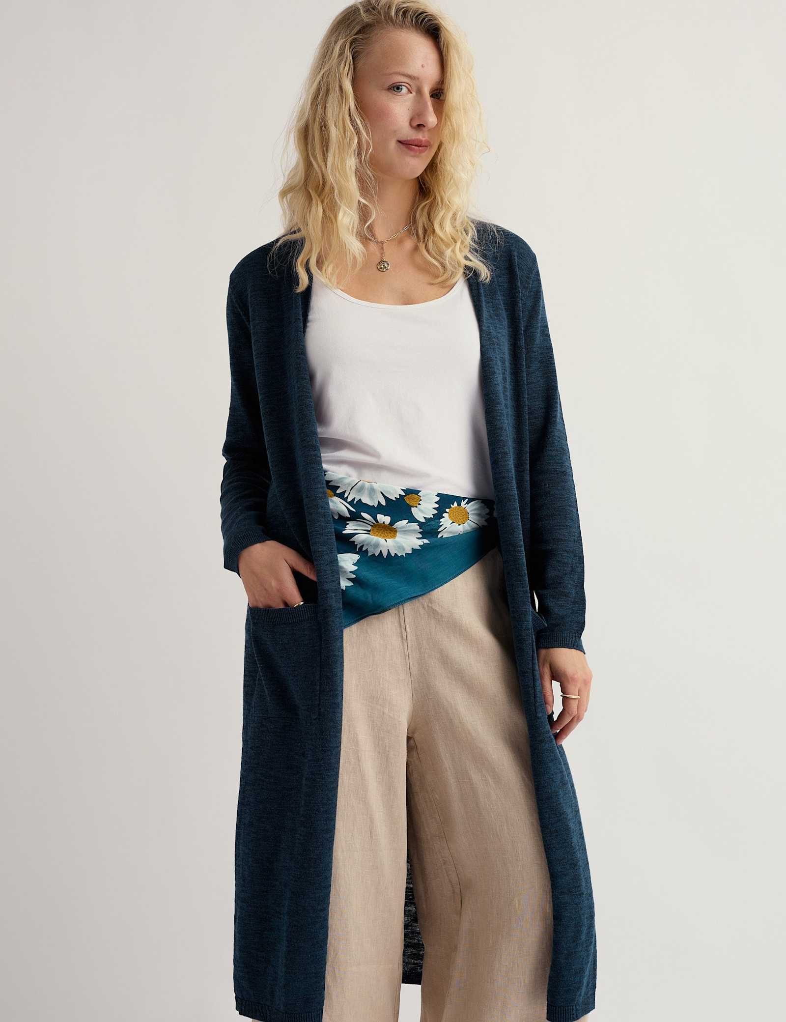 Cotton Rich Relaxed Longline Cardigan - image 5