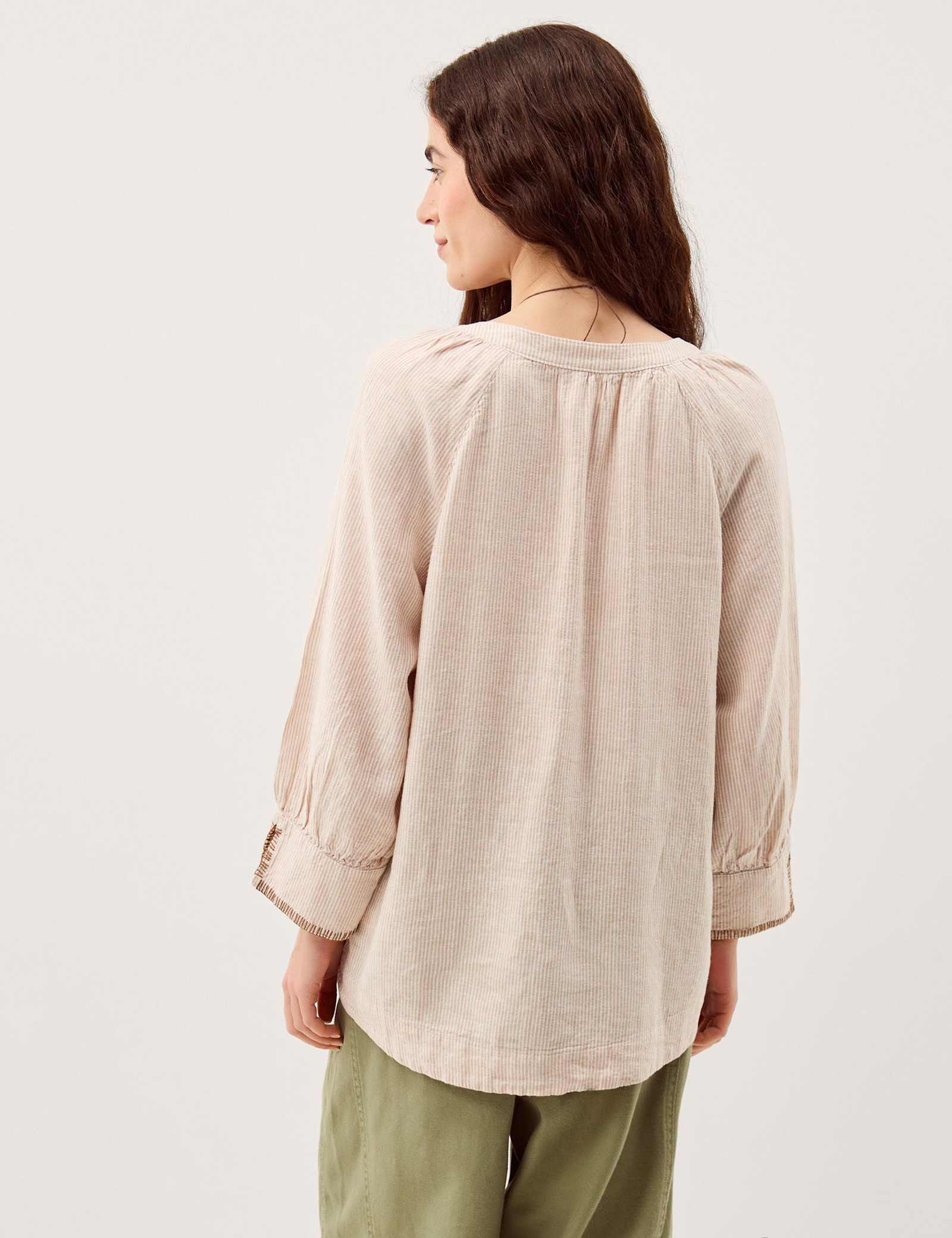 Linen Rich Striped Top - image 3