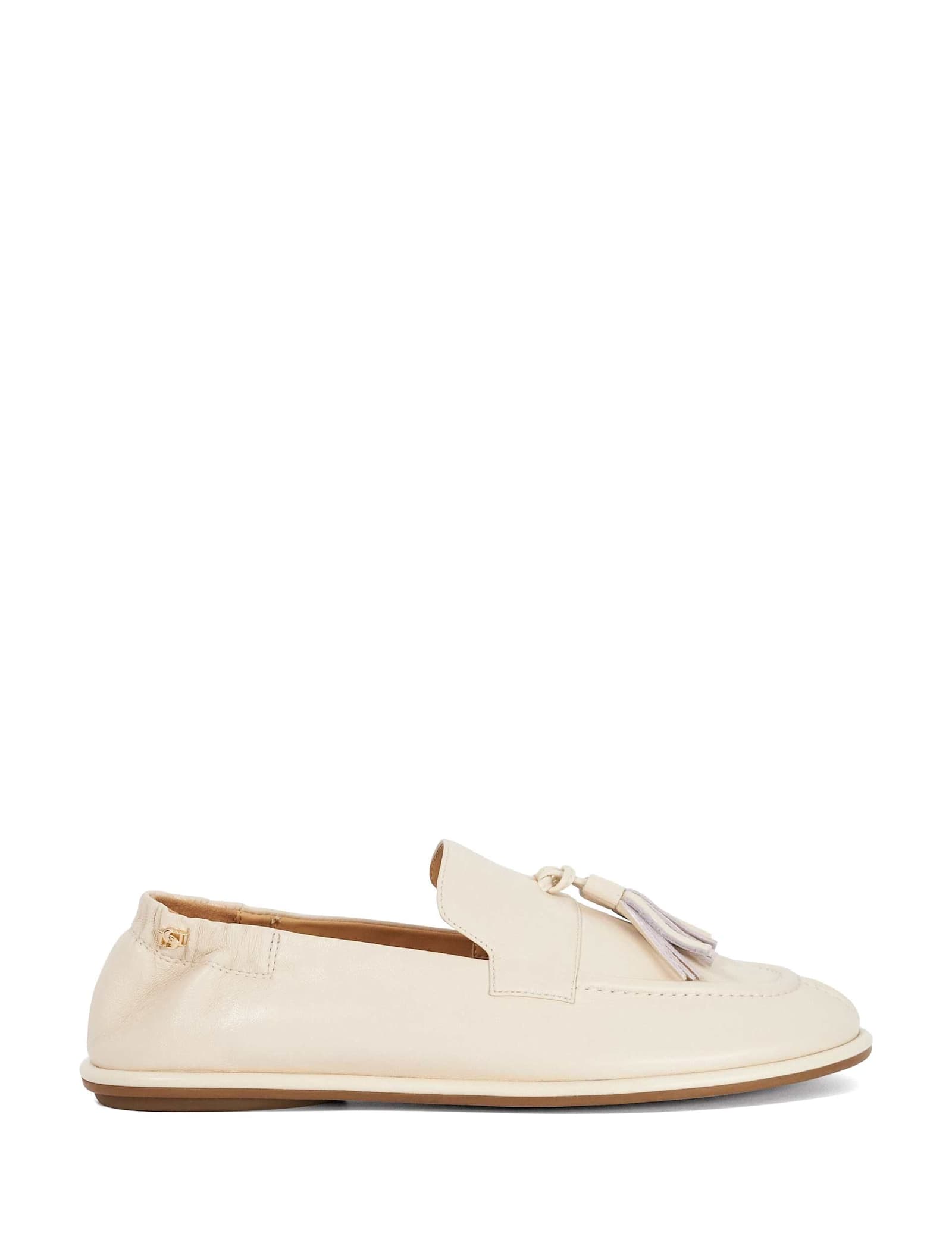 Leather Tassel Flat Loafers - image 1