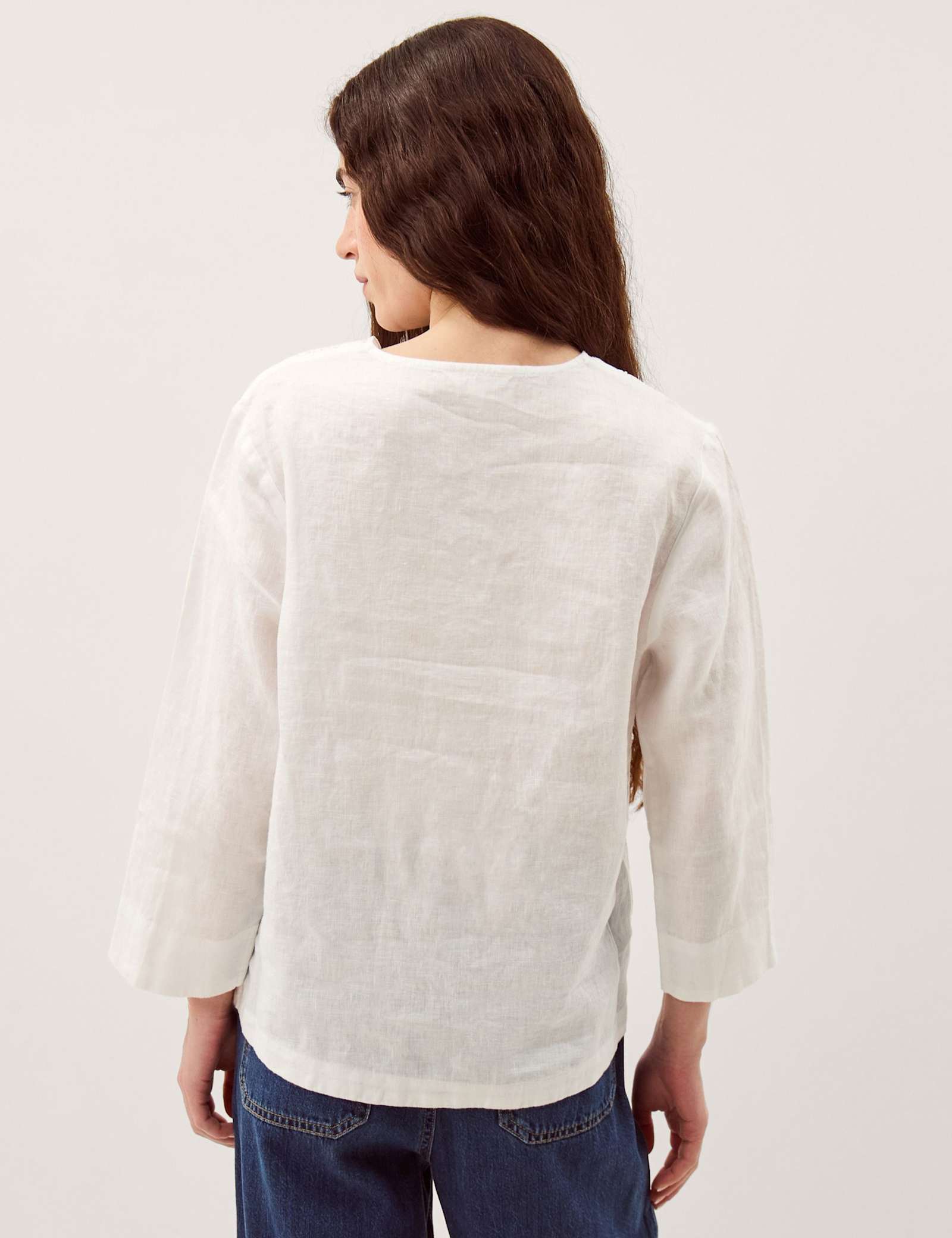 Pure Cotton Lace V-Neck Blouse - image 2