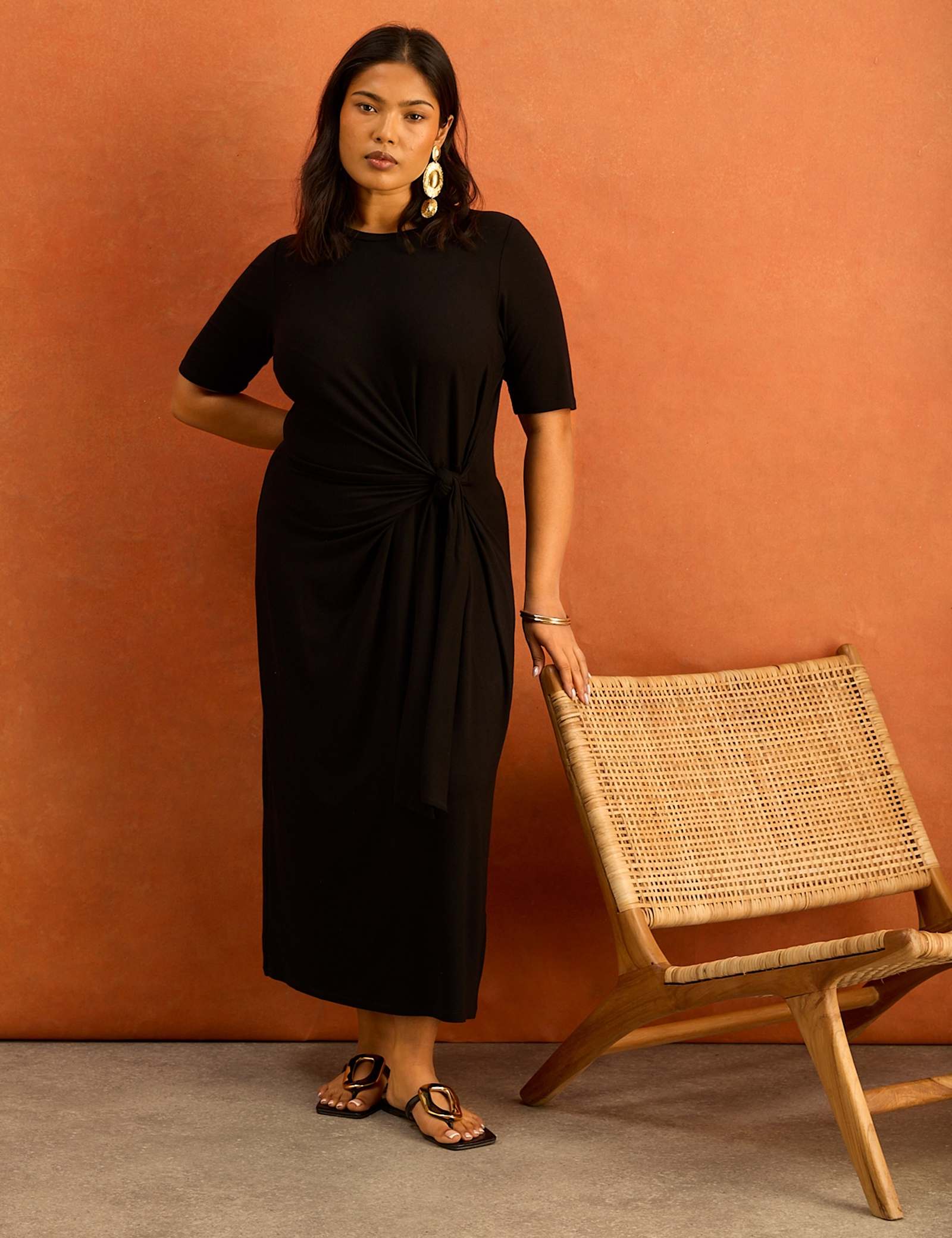 Jersey Tie Side Midaxi Dress - image 5