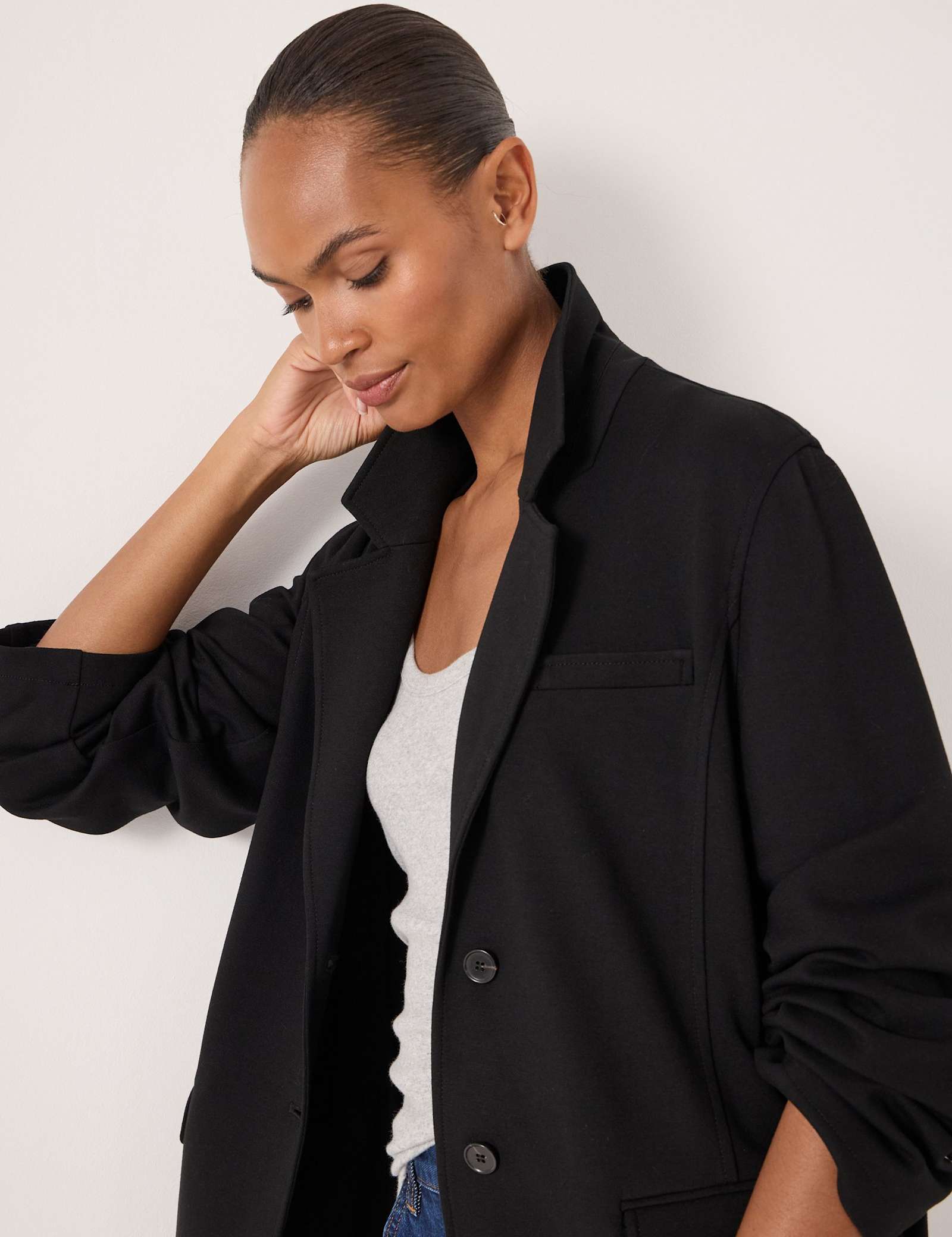 Ponte Relaxed Single Breasted Blazer - image 2