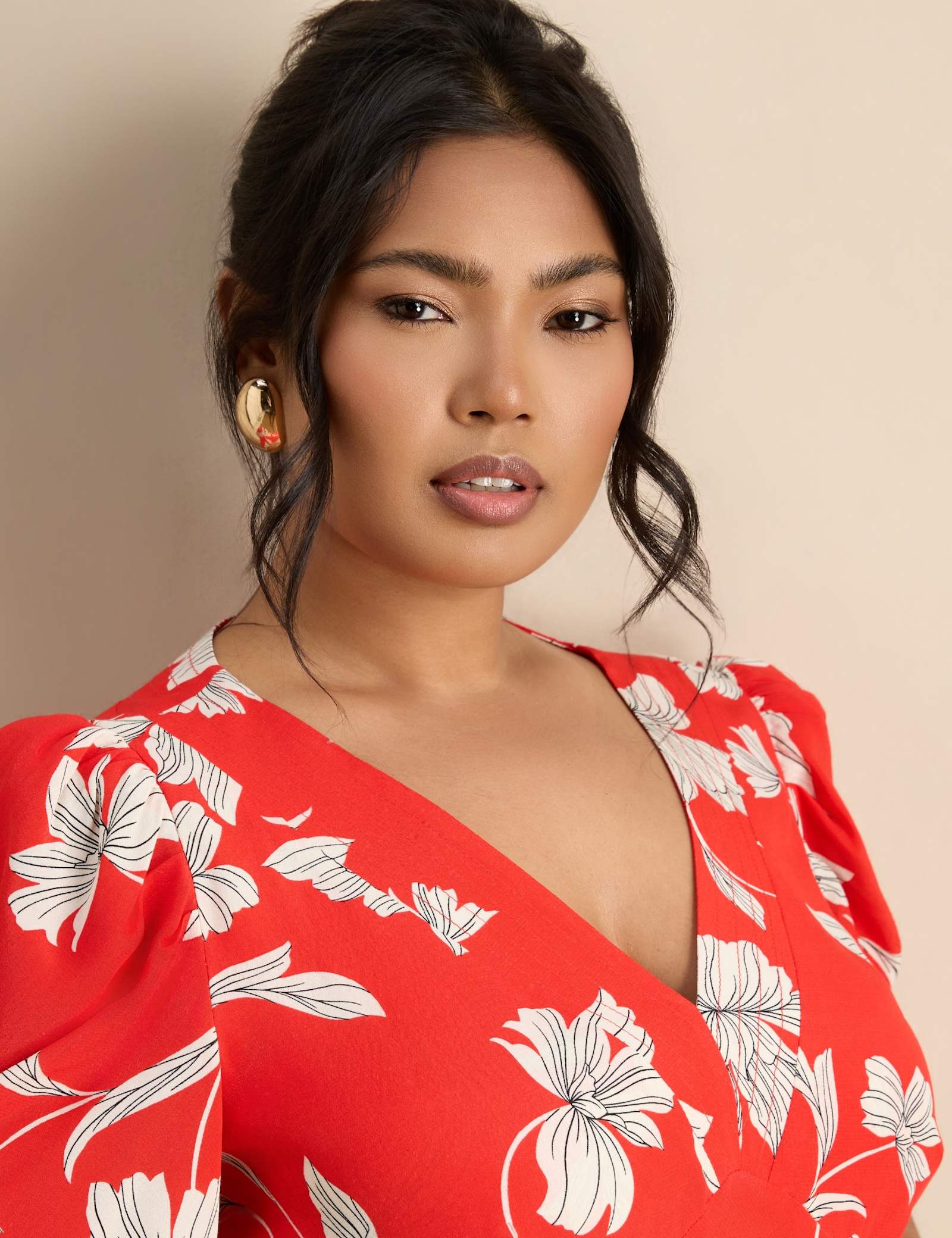 Jersey Floral V-Neck Midaxi Tea Dress - image 5