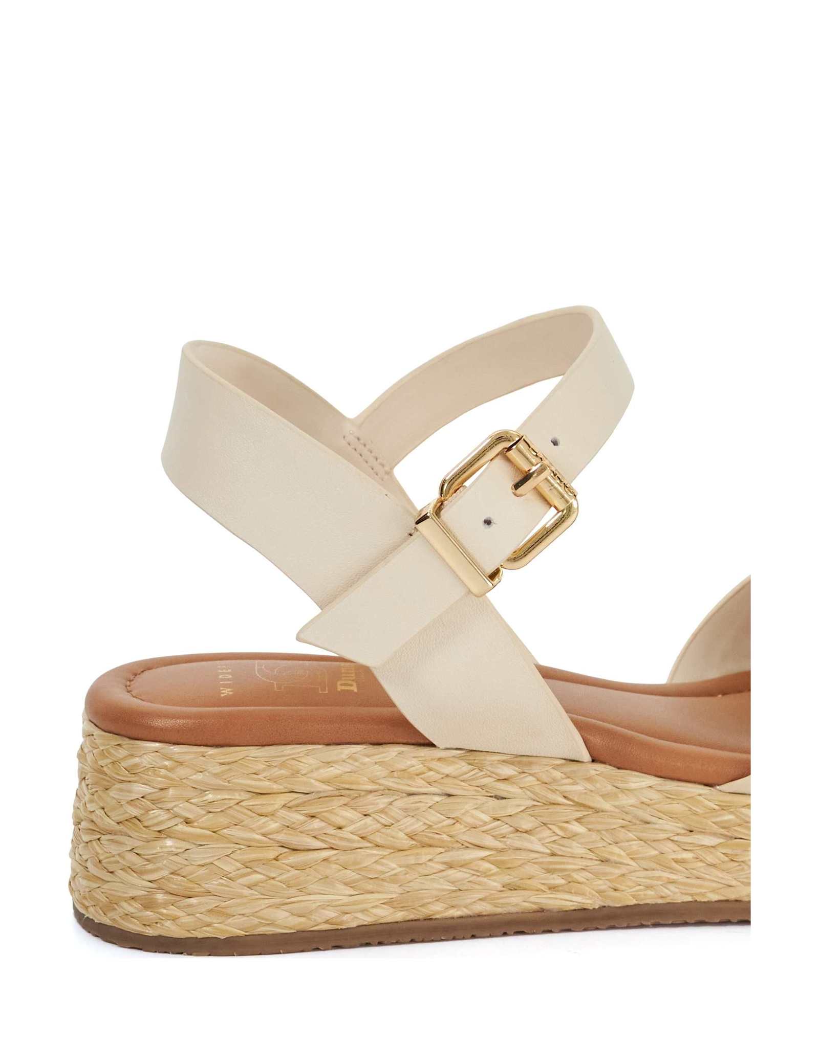 Wide Fit Leather Woven Flatform Sandals - image 3