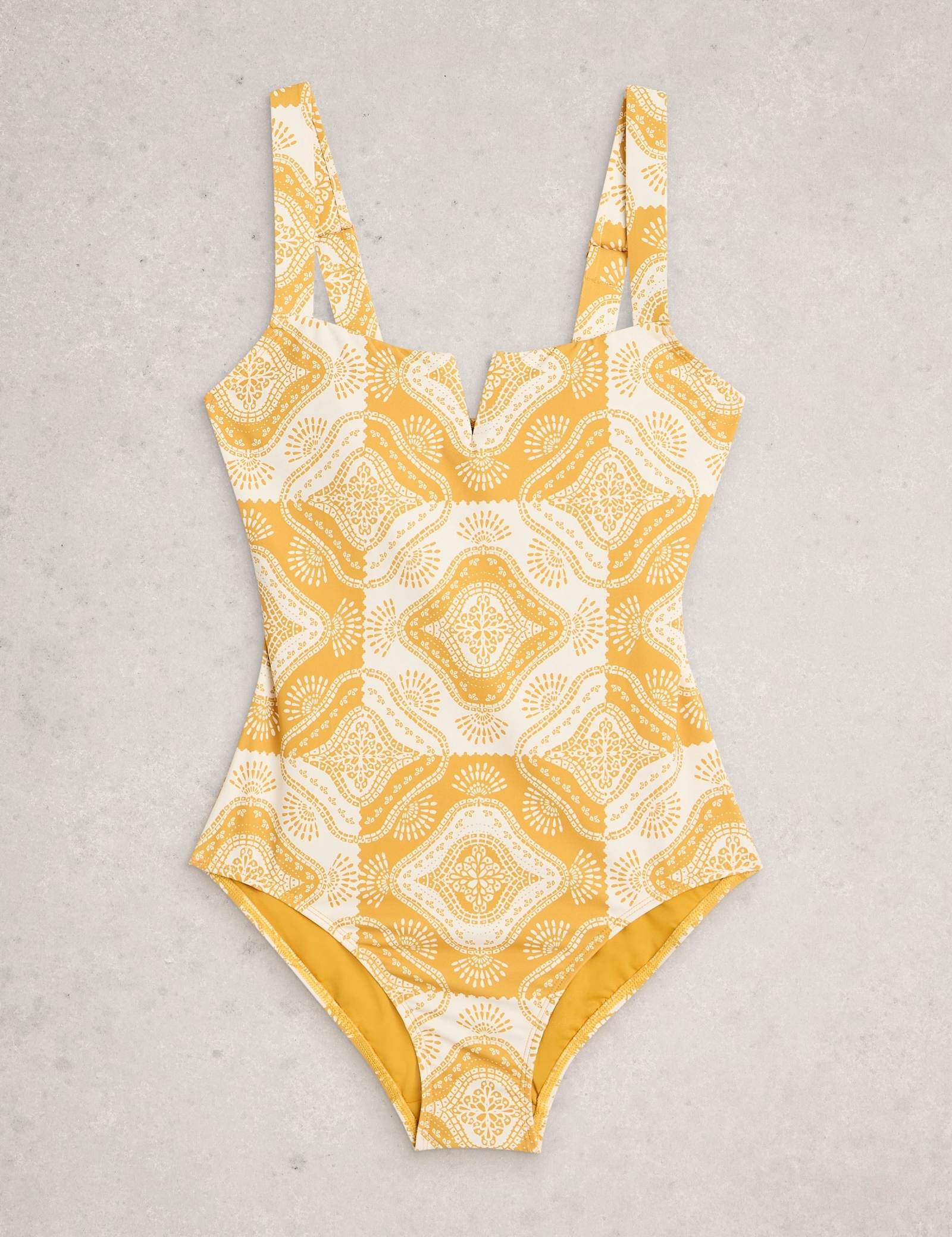 Printed Scoop Neck Swimsuit - image 1