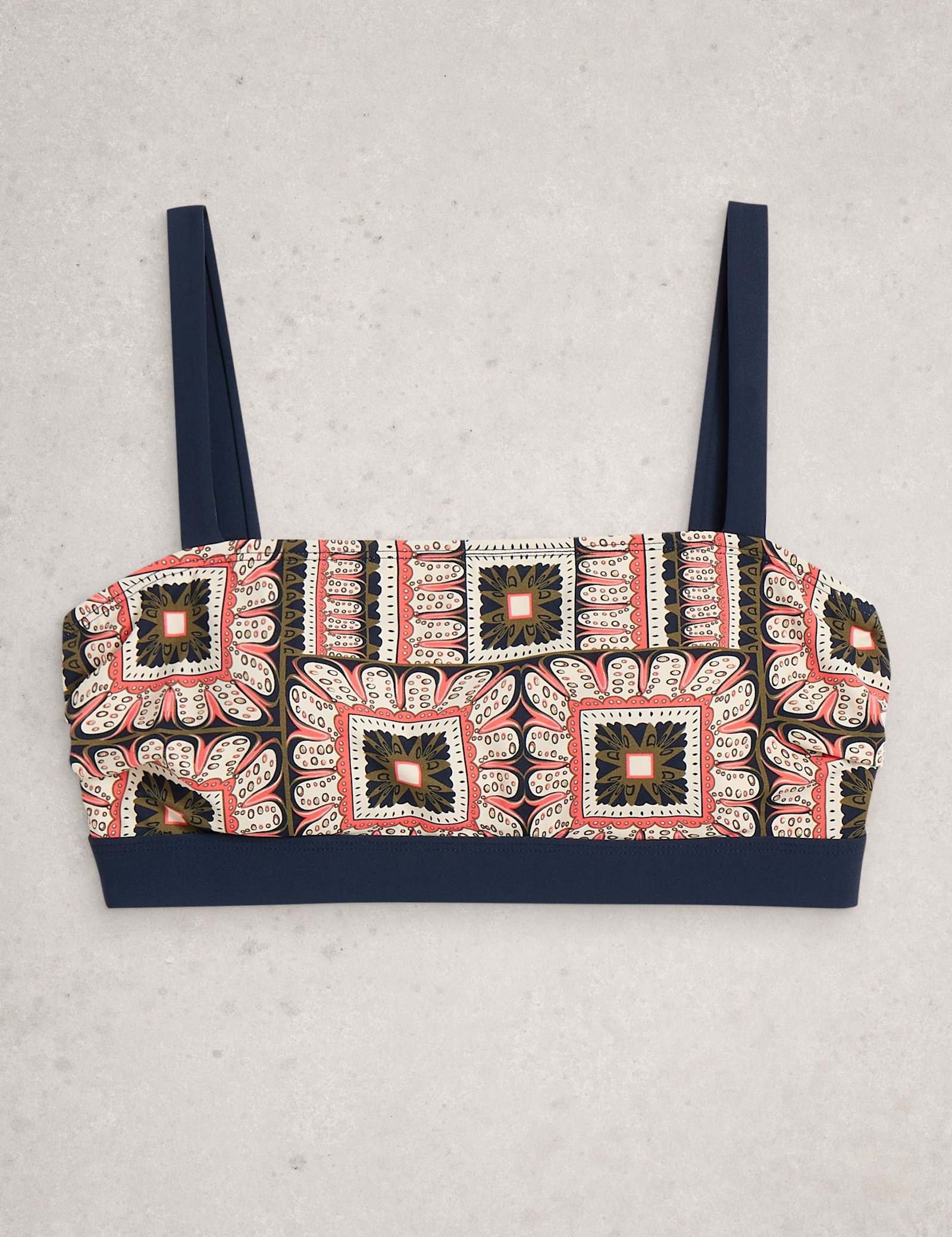 Floral Square Neck Bikini Top - image 1