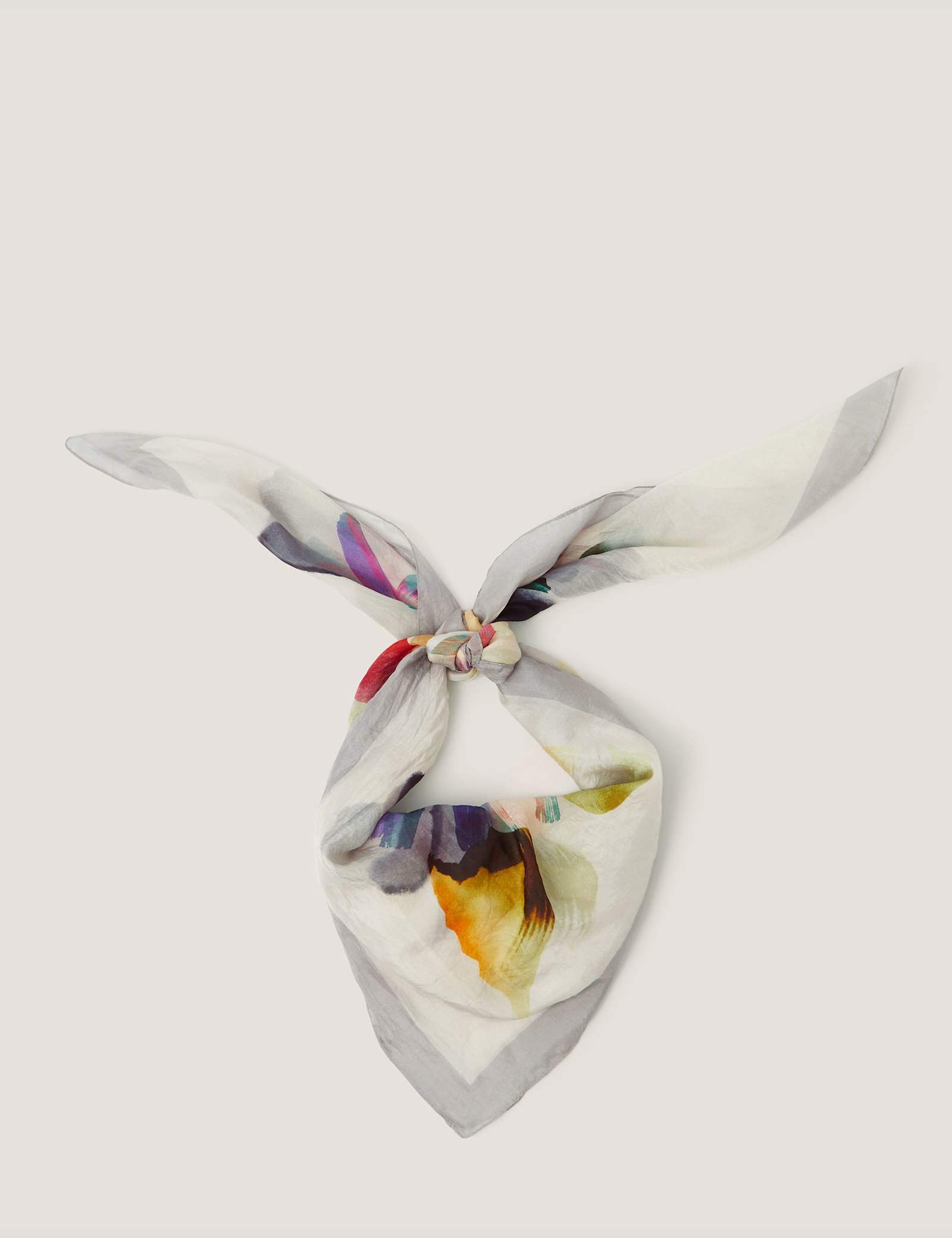 Pure Silk Floral Scarf - image 2