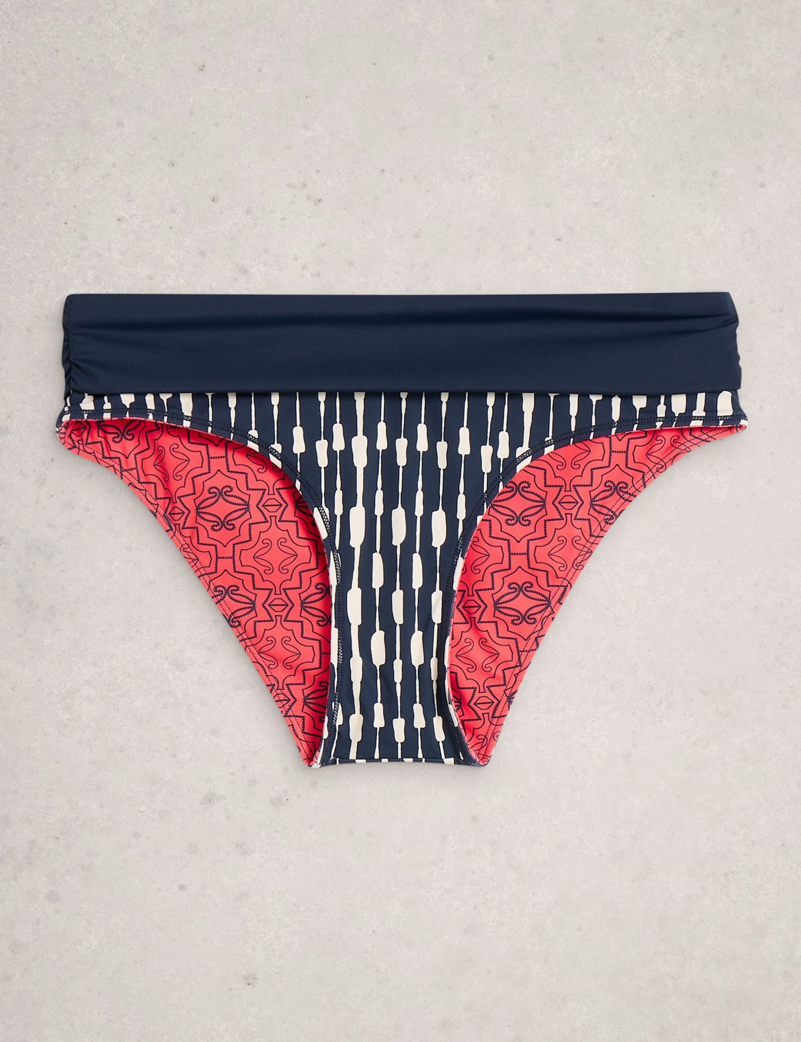 Printed Reversible Roll Top Bikini Bottoms - image 1
