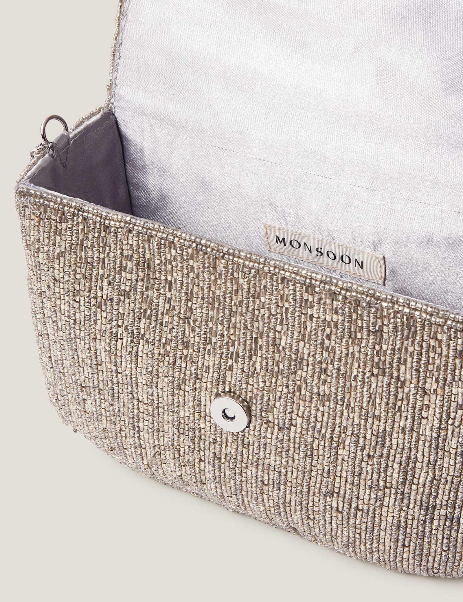 Beaded Bow Chain Strap Clutch Bag - image 4