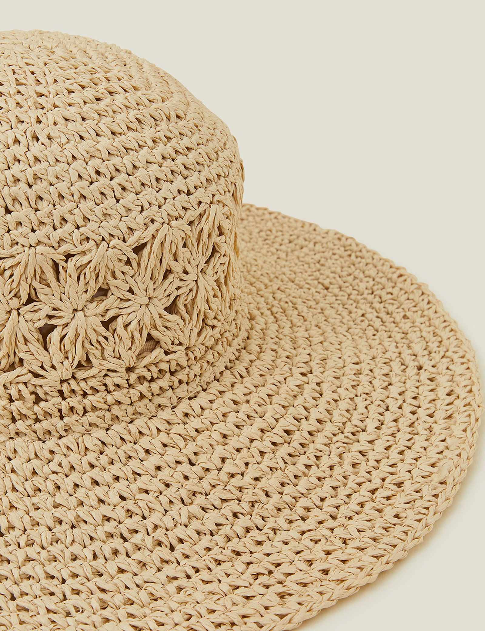 Raffia Wide Brim Floppy Hat - image 2
