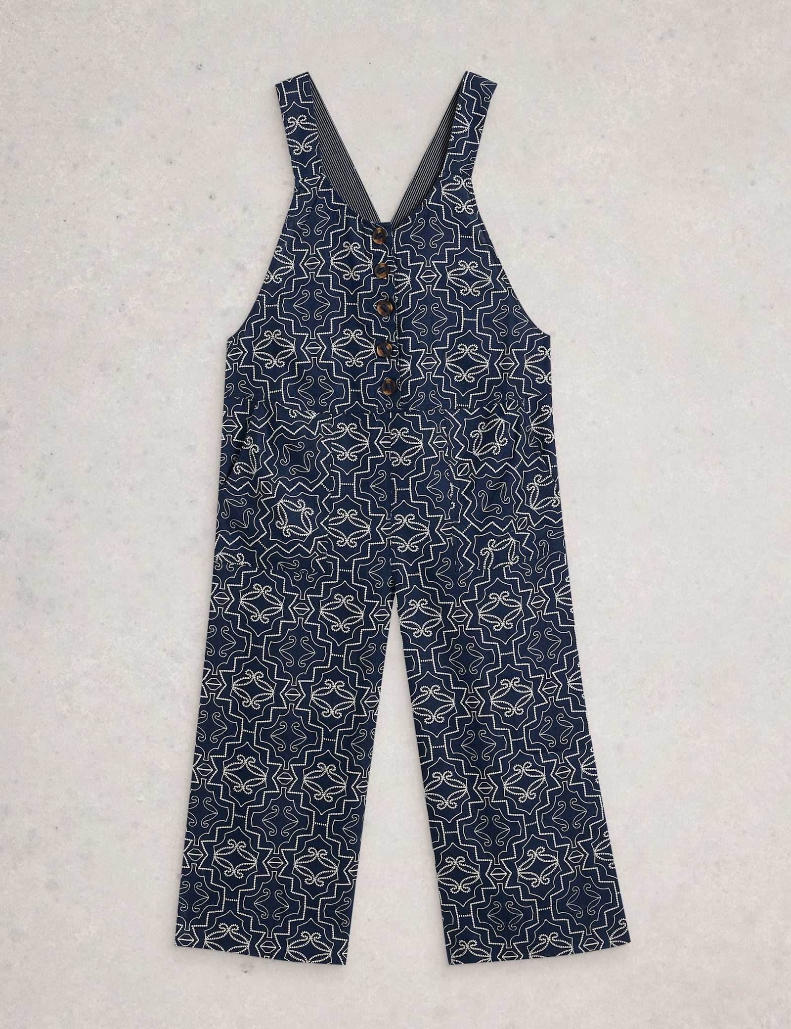 Pure Linen Sleeveless Ankle Grazer Dungarees - image 2