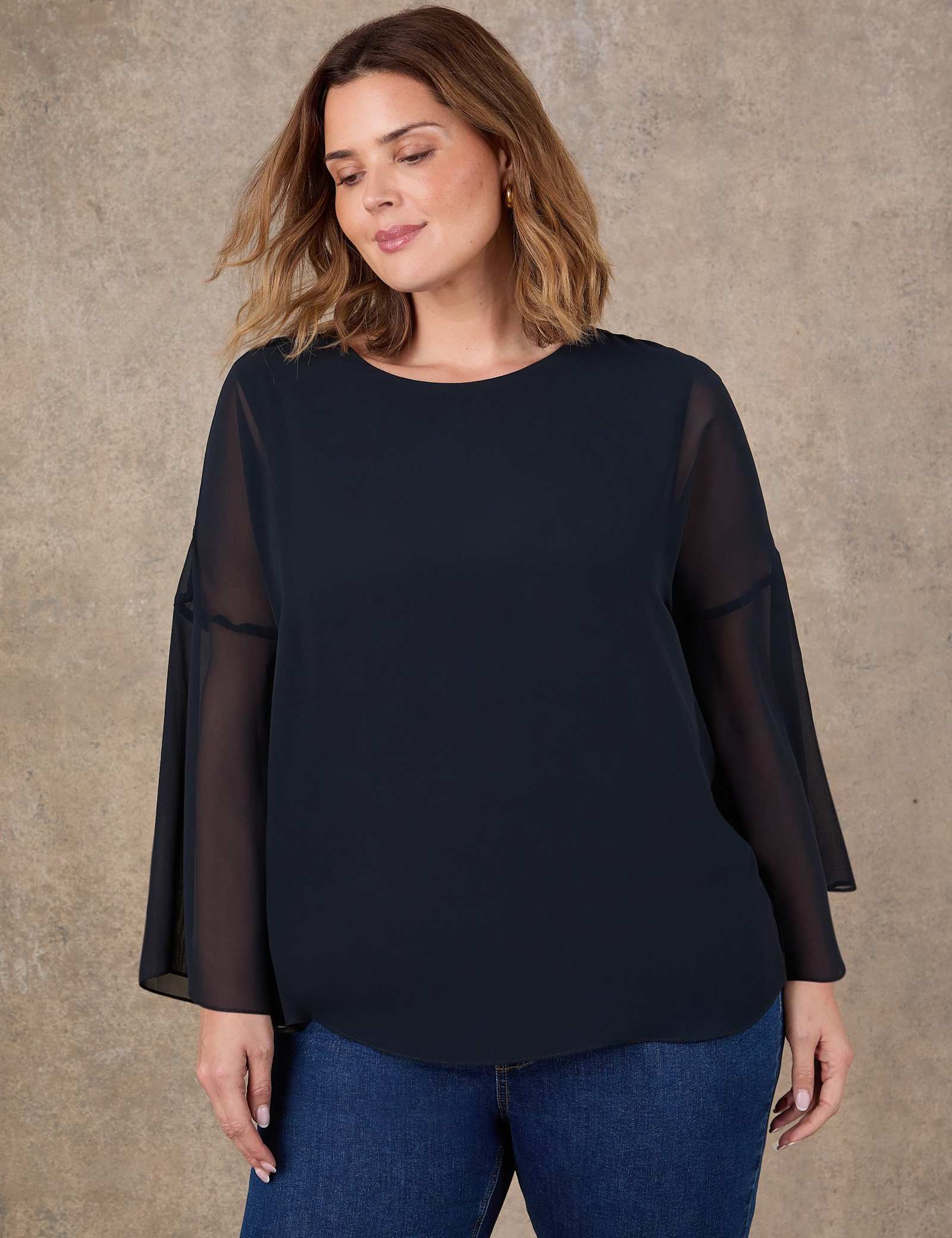 Angel Sleeve Overlay Top - image 5