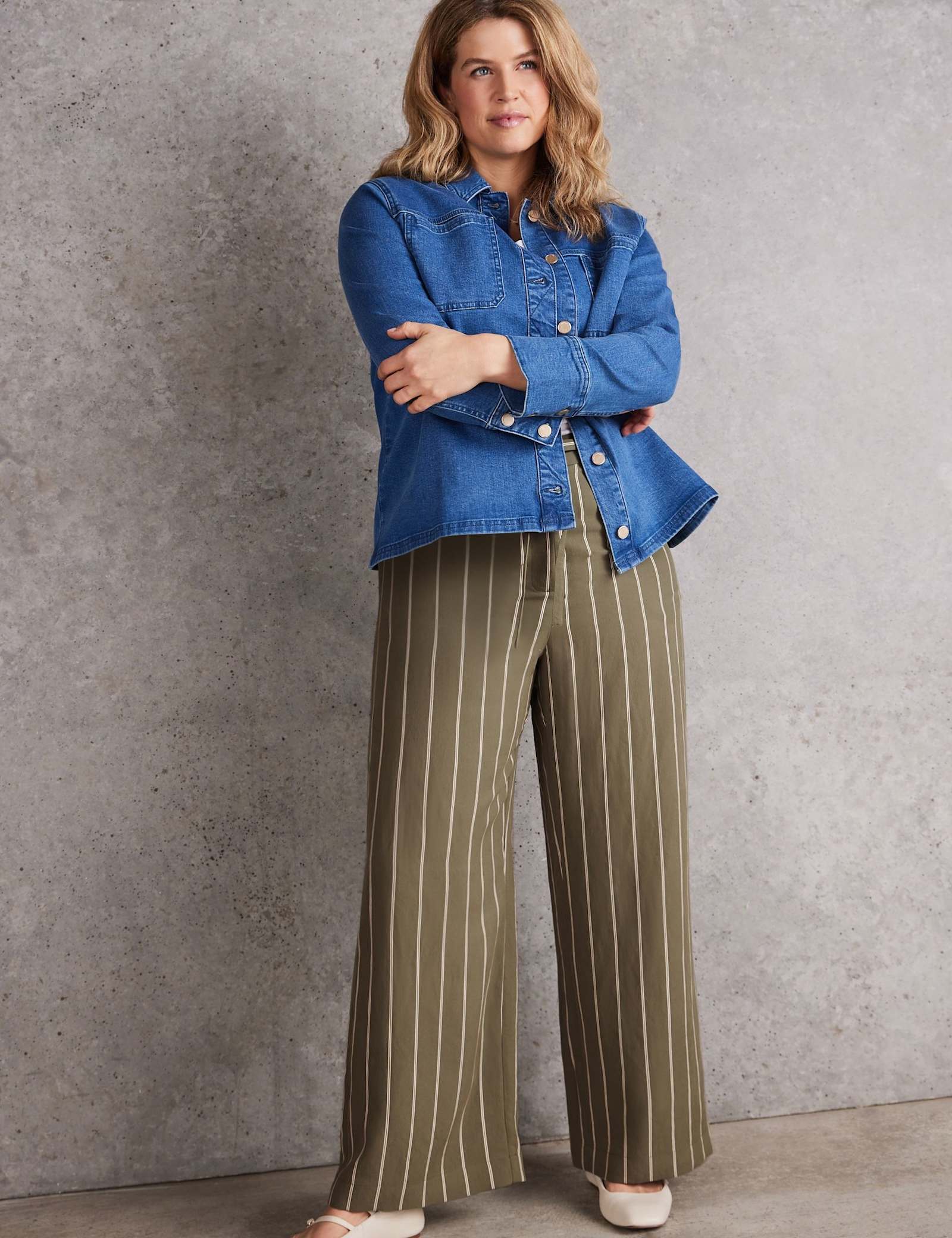 Modal Rich Striped Drawstring Trousers - image 1