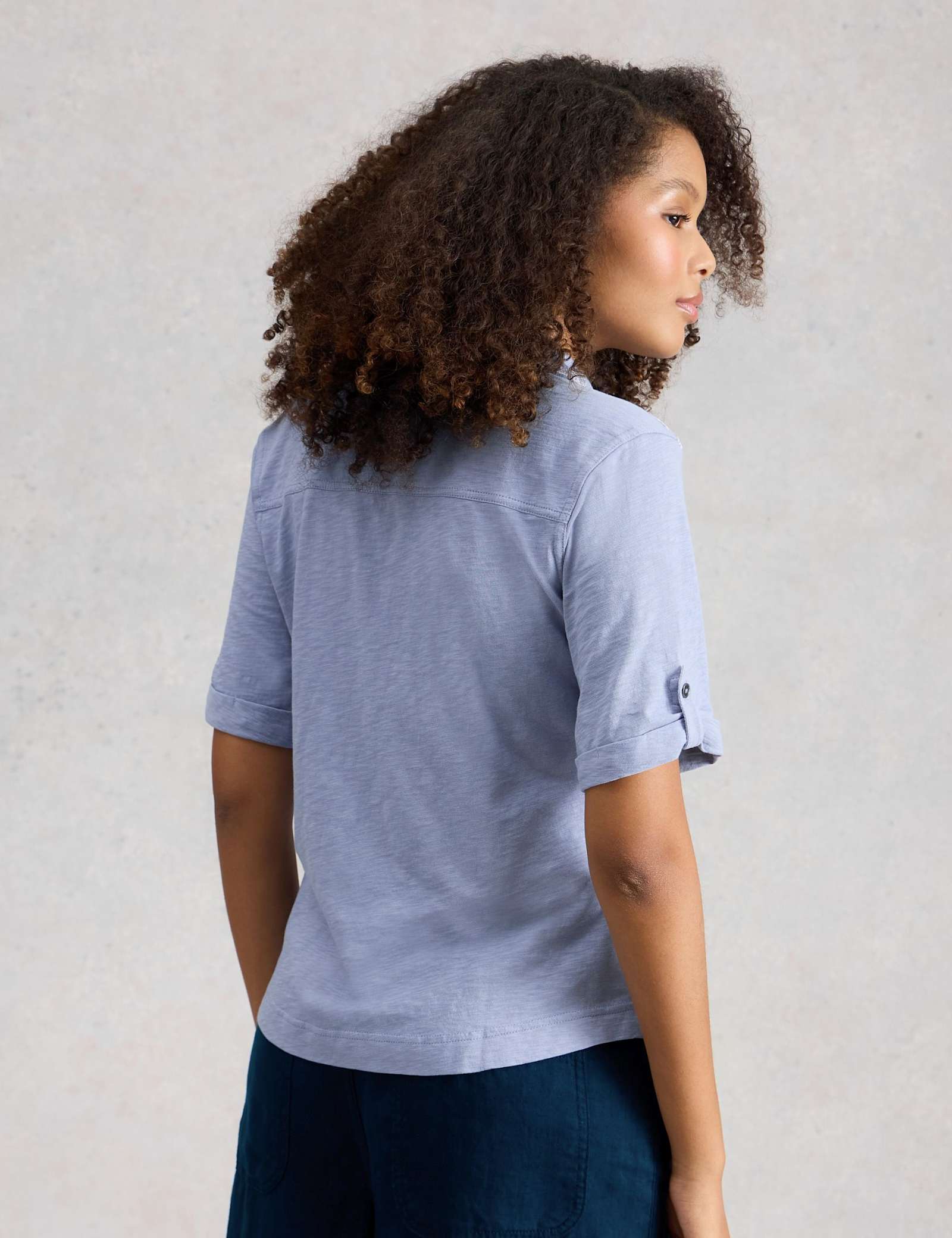 Pure Cotton Embroidered Collared Shirt - image 5