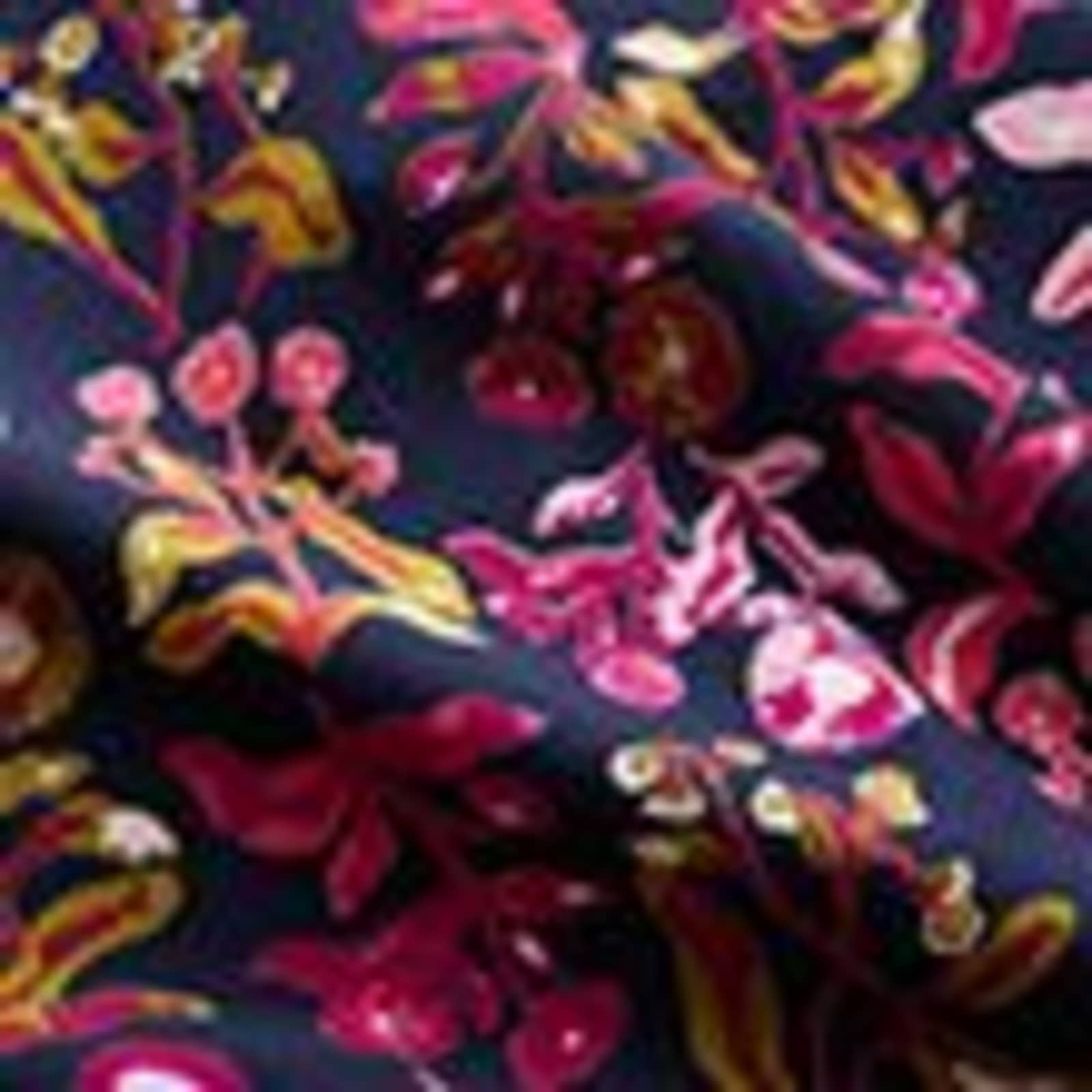 Pure Cotton Floral V-Neck Midi Tea Dress - image 3