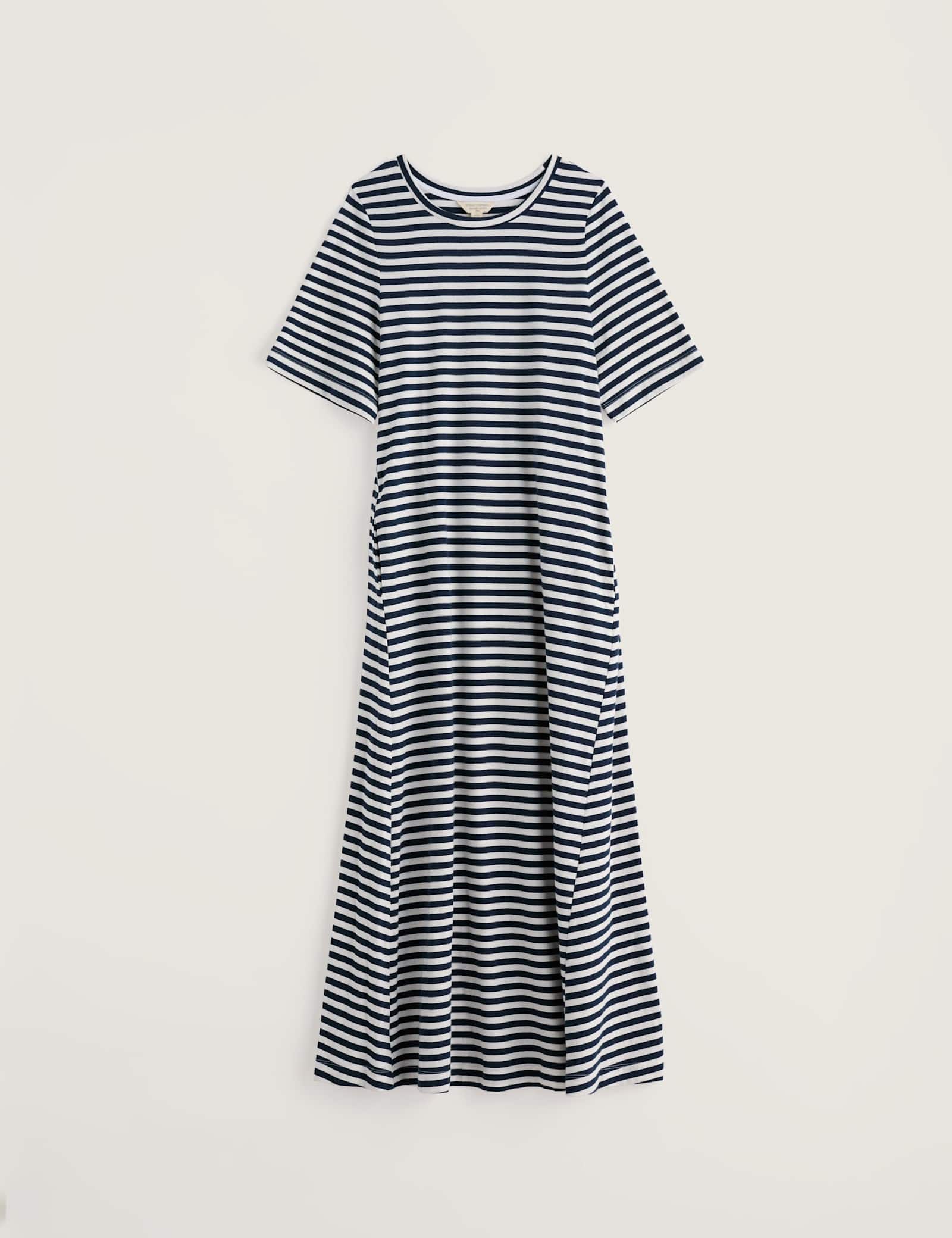Pure Cotton Striped Round Neck T-Shirt Dress - image 1