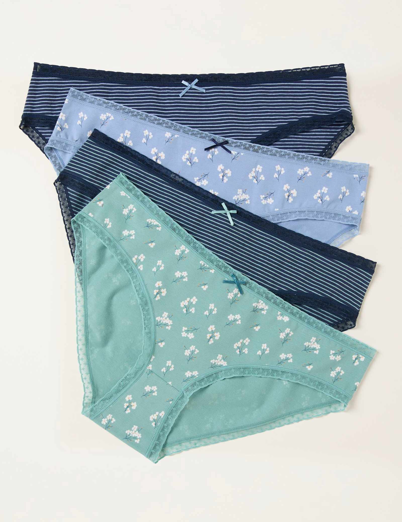 4 Pack Cotton Rich Floral Bikini Knickers - image 2