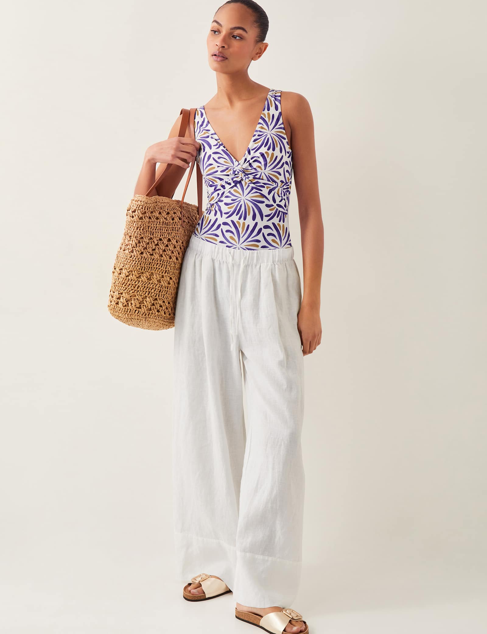 Printed Padded V-Neck Swimsuit - image 3