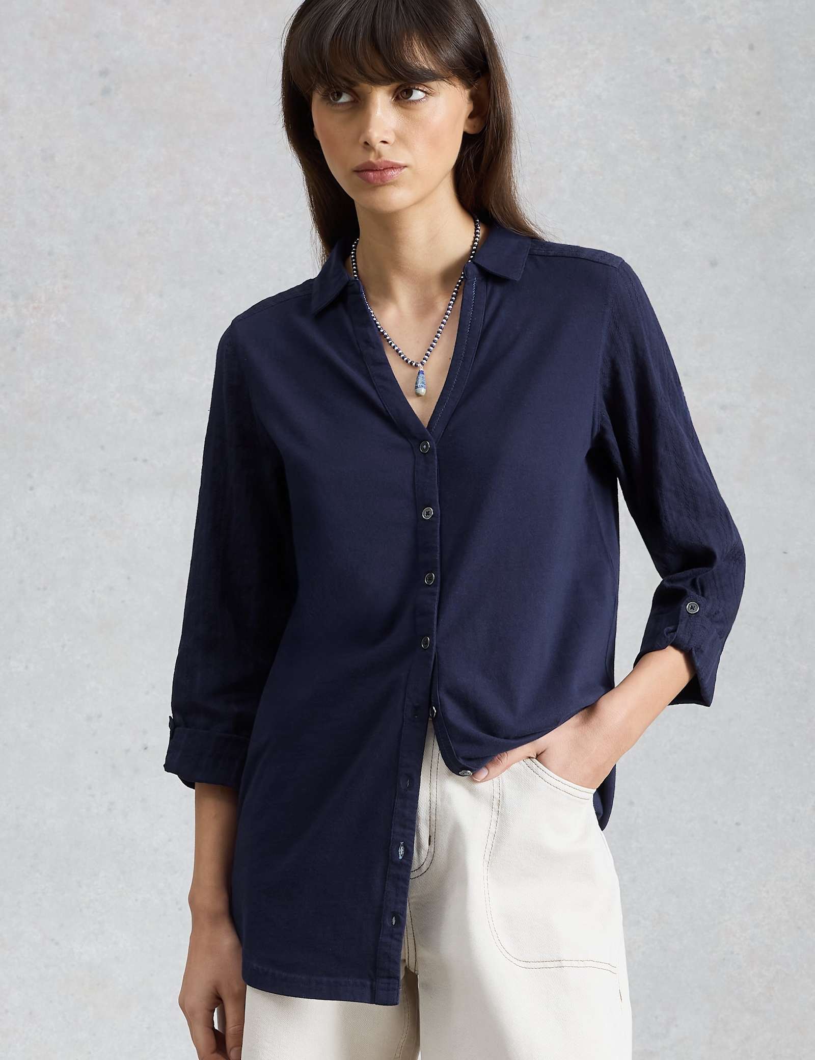 Pure Cotton Collared Shirt - image 4